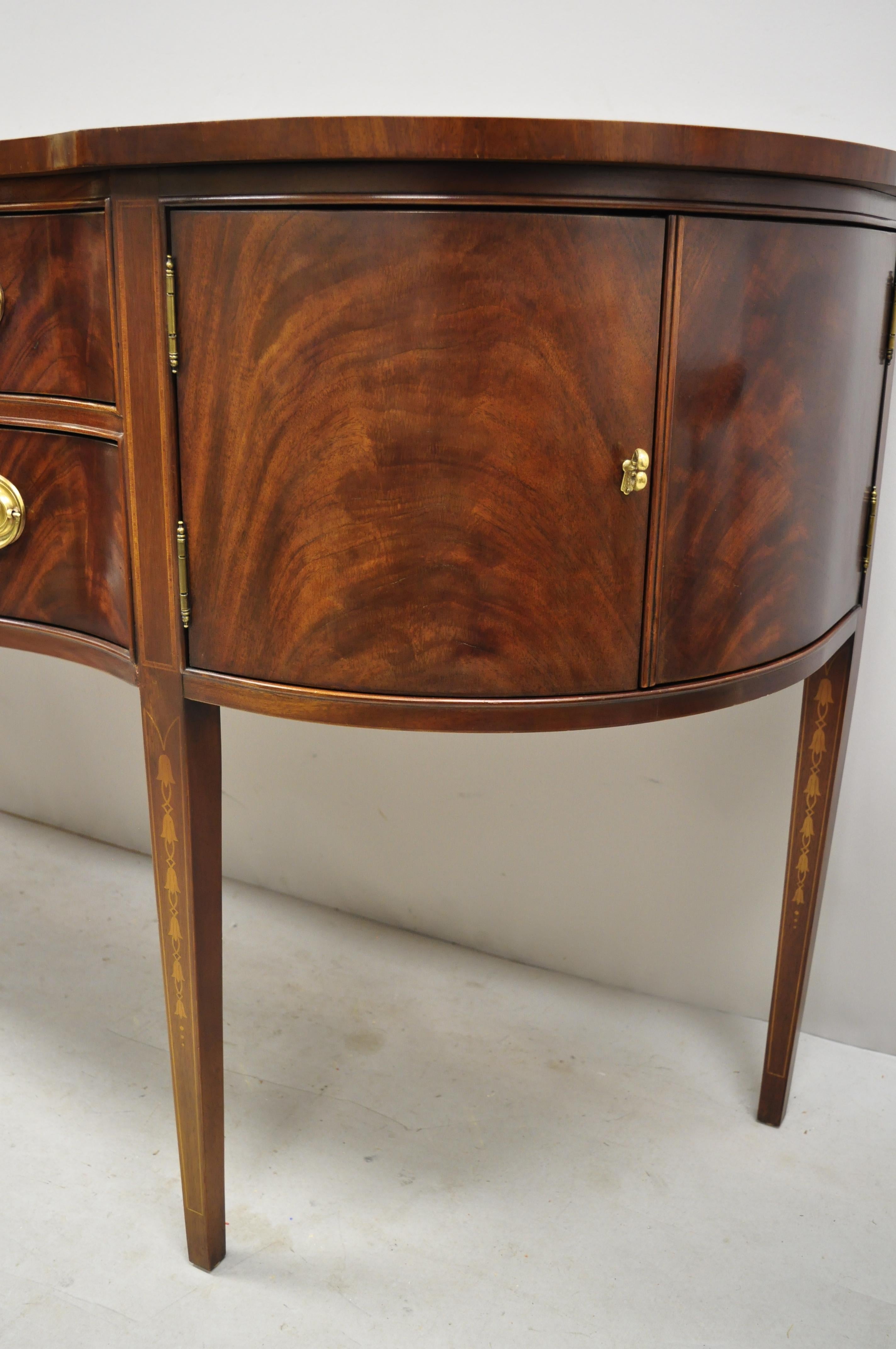 Bernhardt Centennial Collection Mahogany Serpentine Front Hepplewhite Sideboard 5