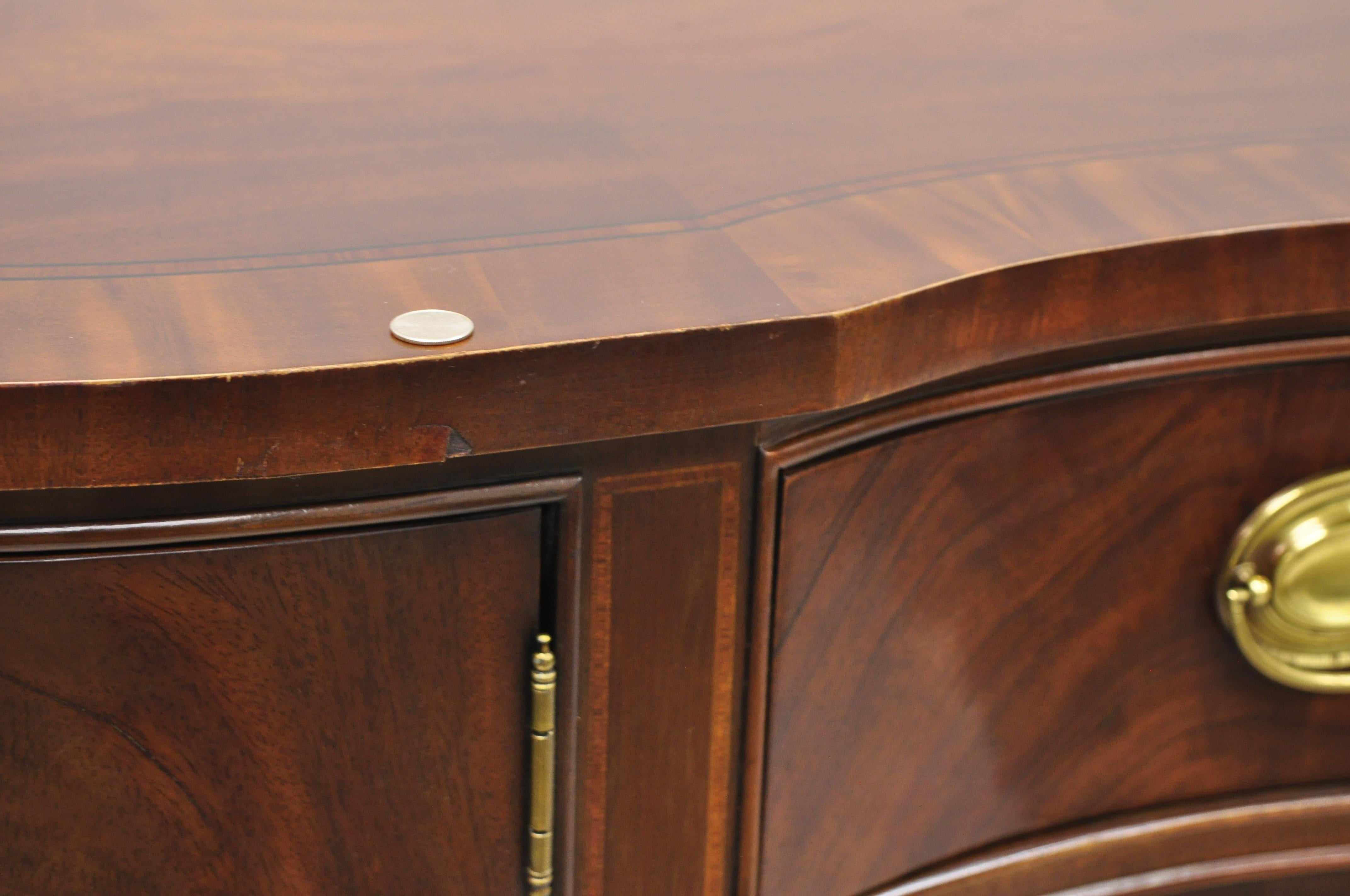 Bernhardt Centennial Collection Mahogany Serpentine Front Hepplewhite Sideboard 2