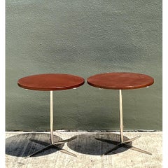 Bernhardt Design Modern Wood and Metal Accent Tables