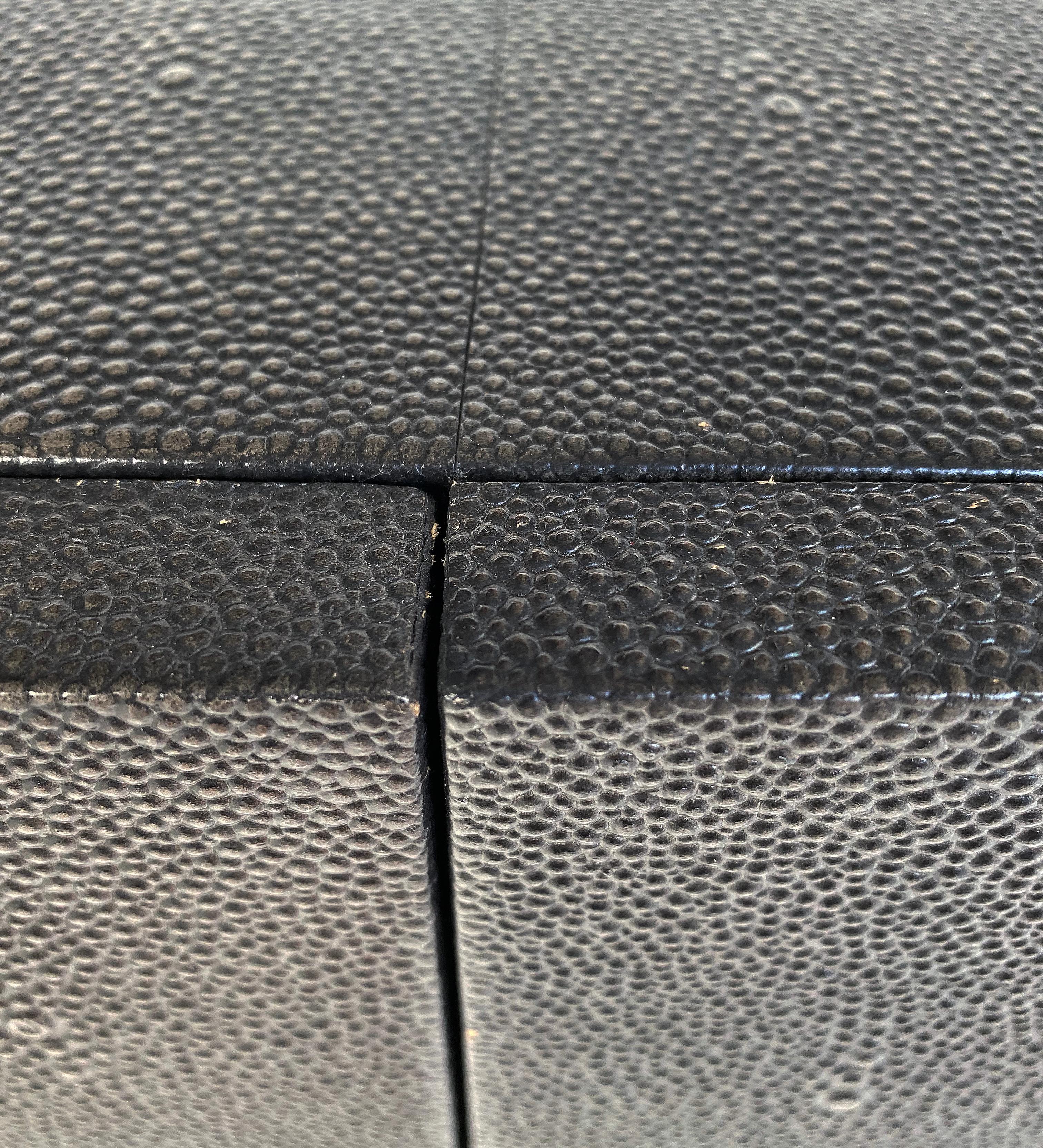 Stainless Steel Bernhardt Faux Shagreen 