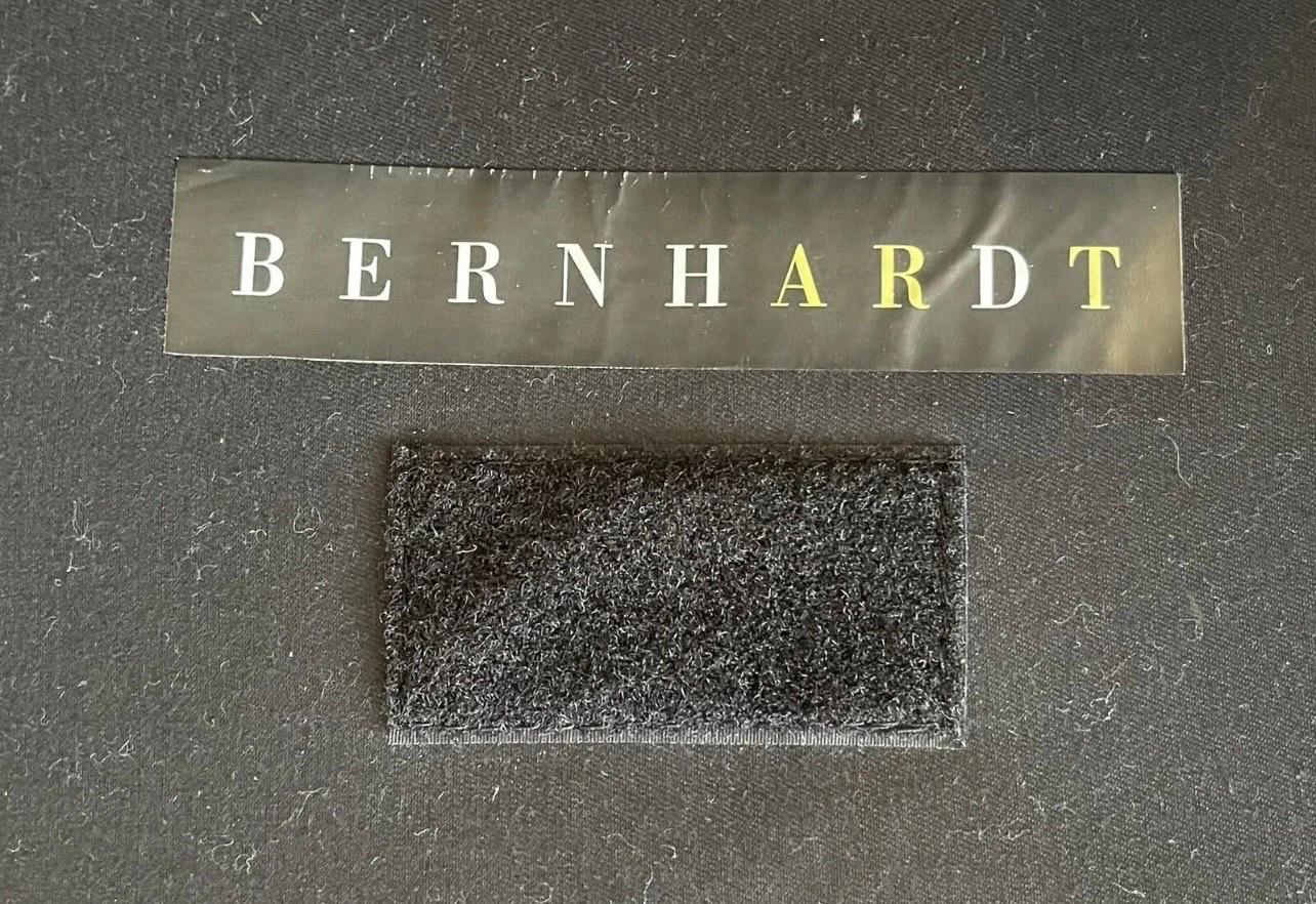 Contemporary Bernhardt Furniture Brown Leather Nailhead Sofa