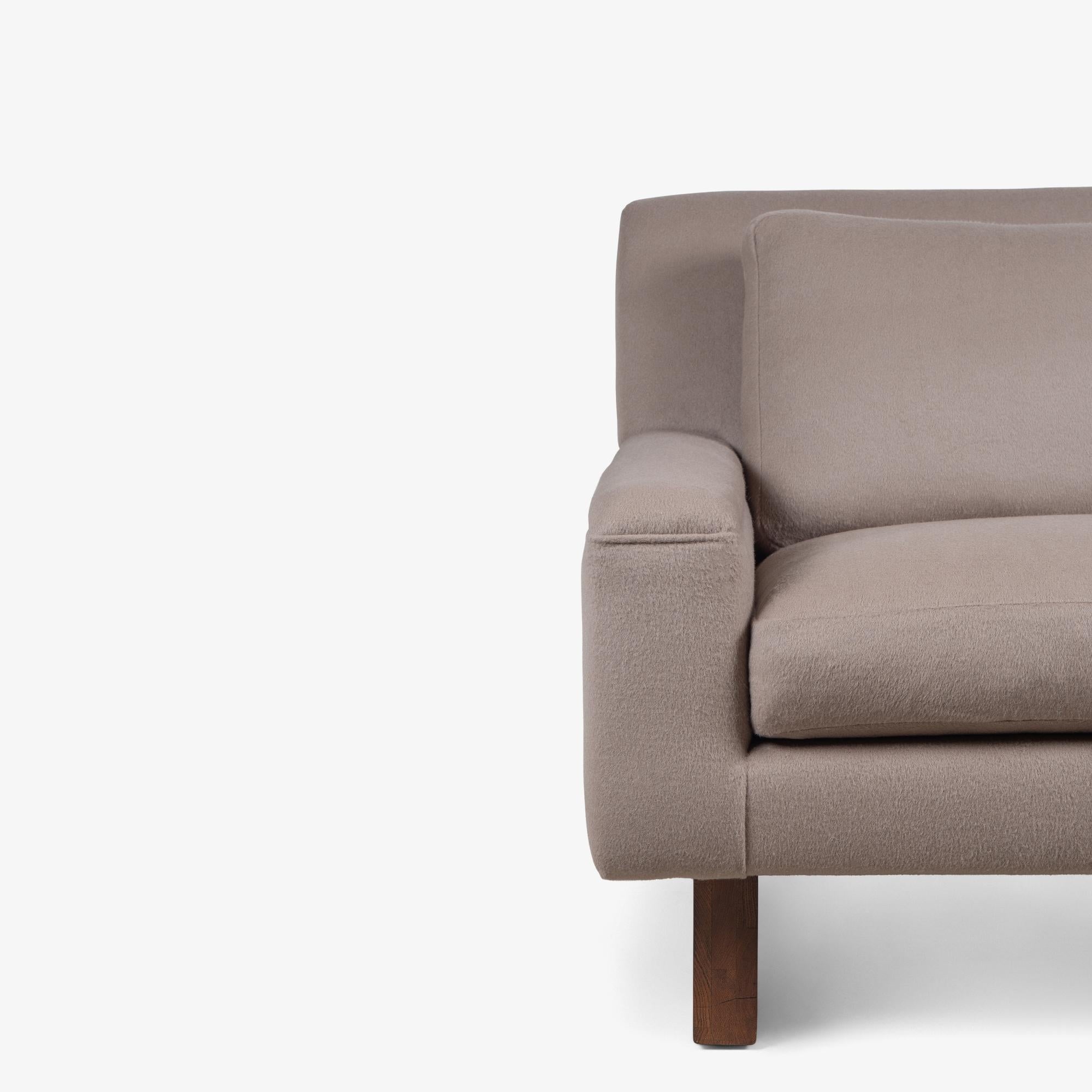 Bernhardt Furniture Club Lounge Chairs in Alpaca & Walnut Bases by Flair, Pair For Sale 4