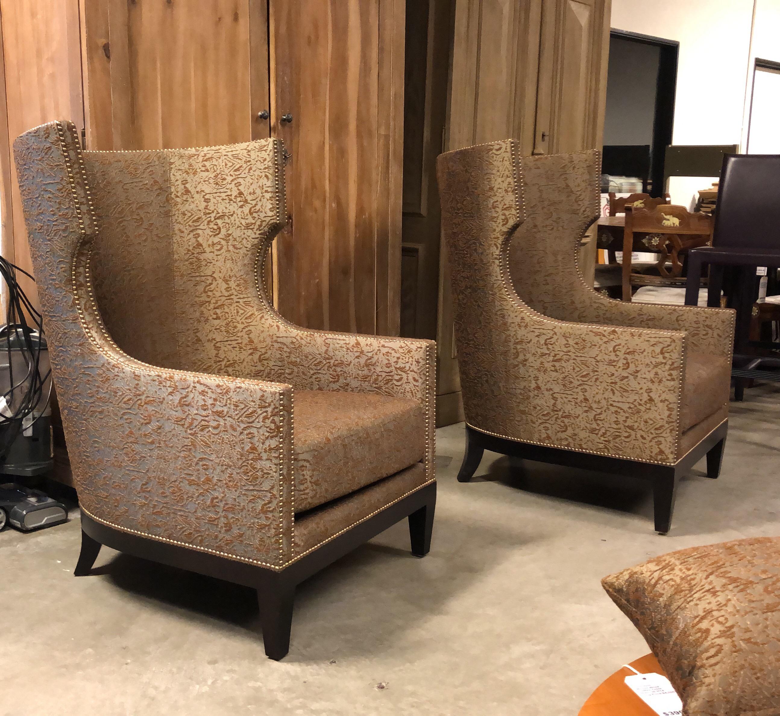 Ironies Tule Lounge Chairs- a Pair In Good Condition For Sale In San Francisco, CA