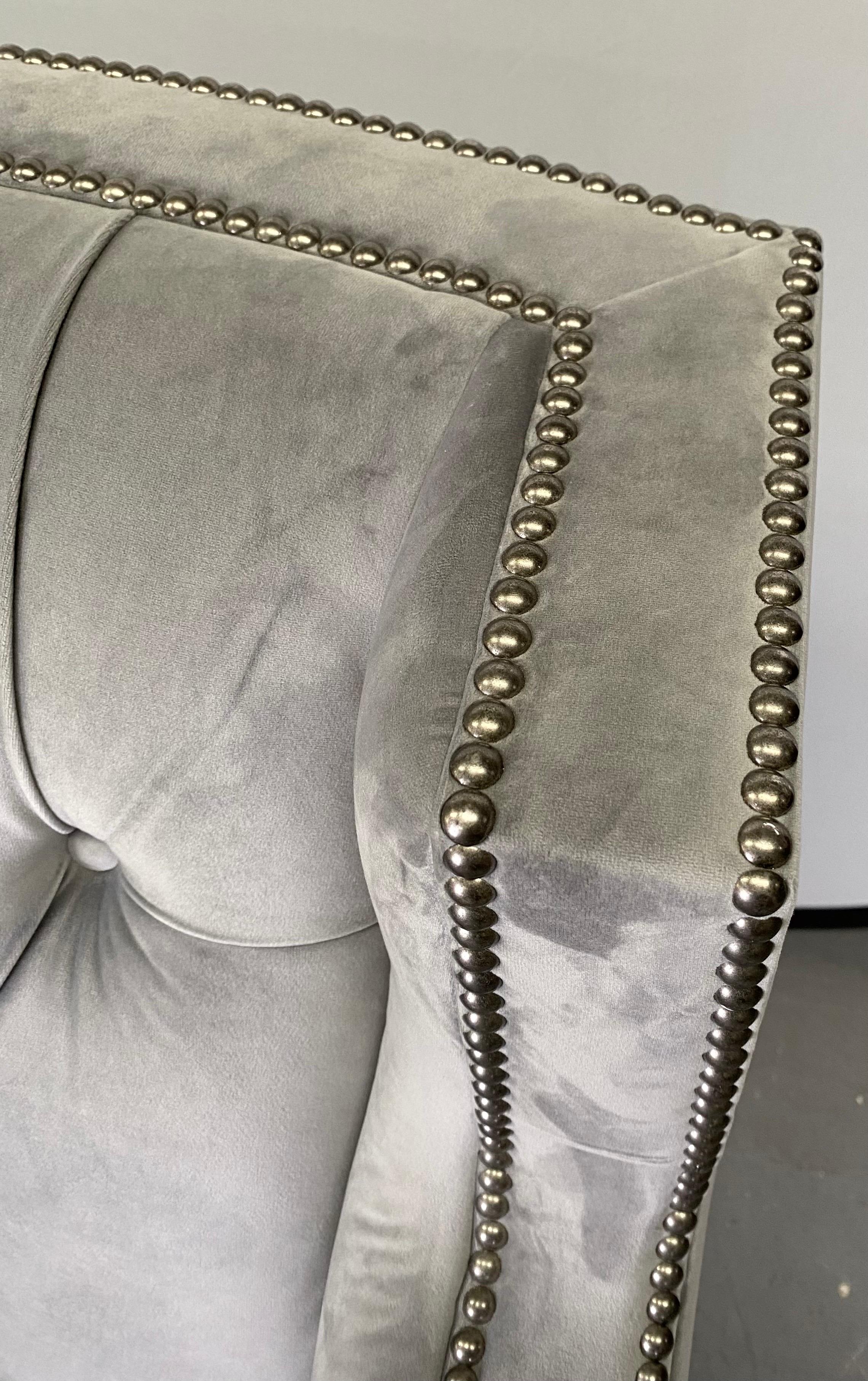 Bernhardt Furniture Mid-Century Modern Style Gray Suede Club or Lounge Chair  2