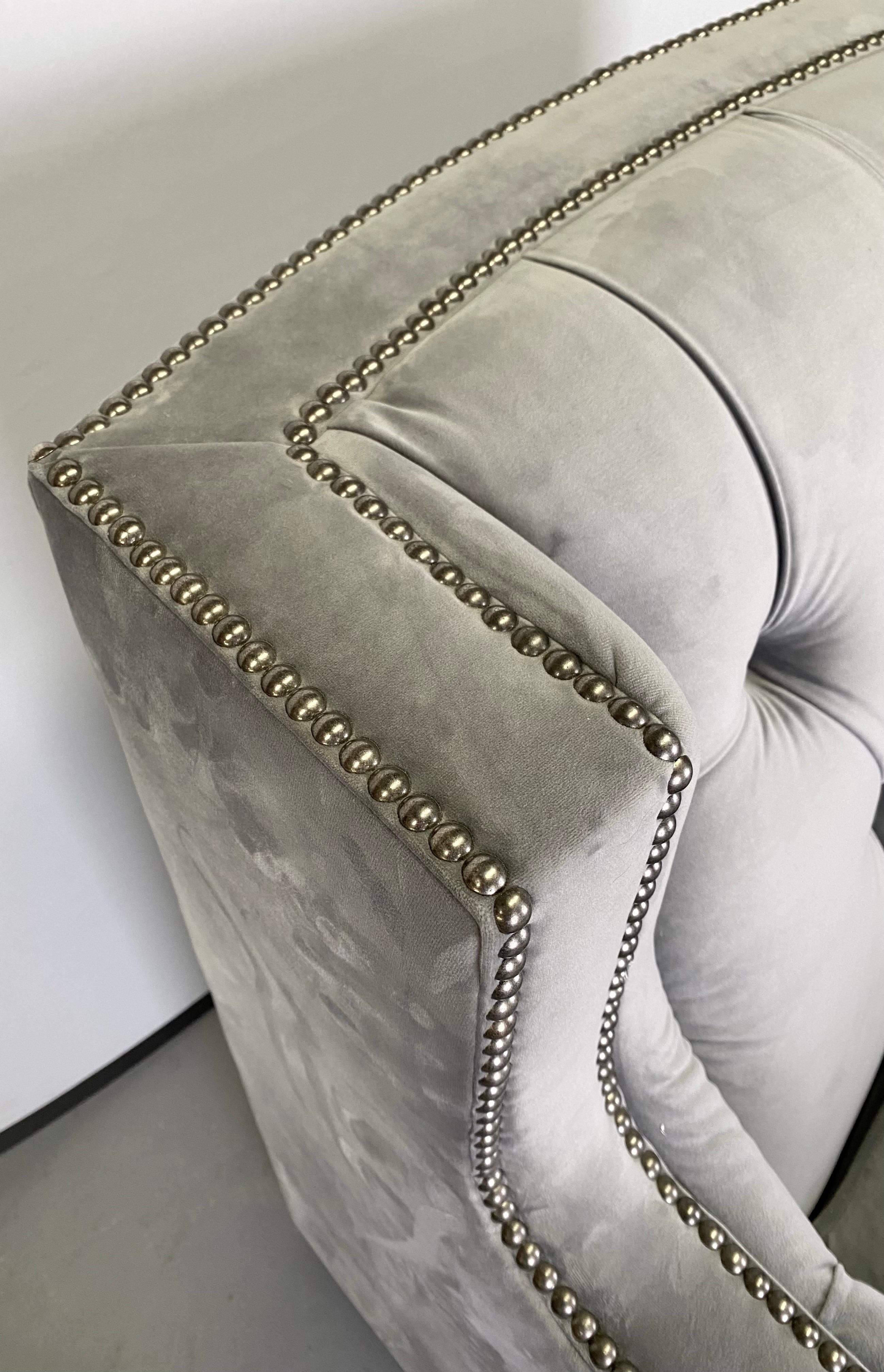 Bernhardt Furniture Mid-Century Modern Style Gray Suede Club or Lounge Chair  3