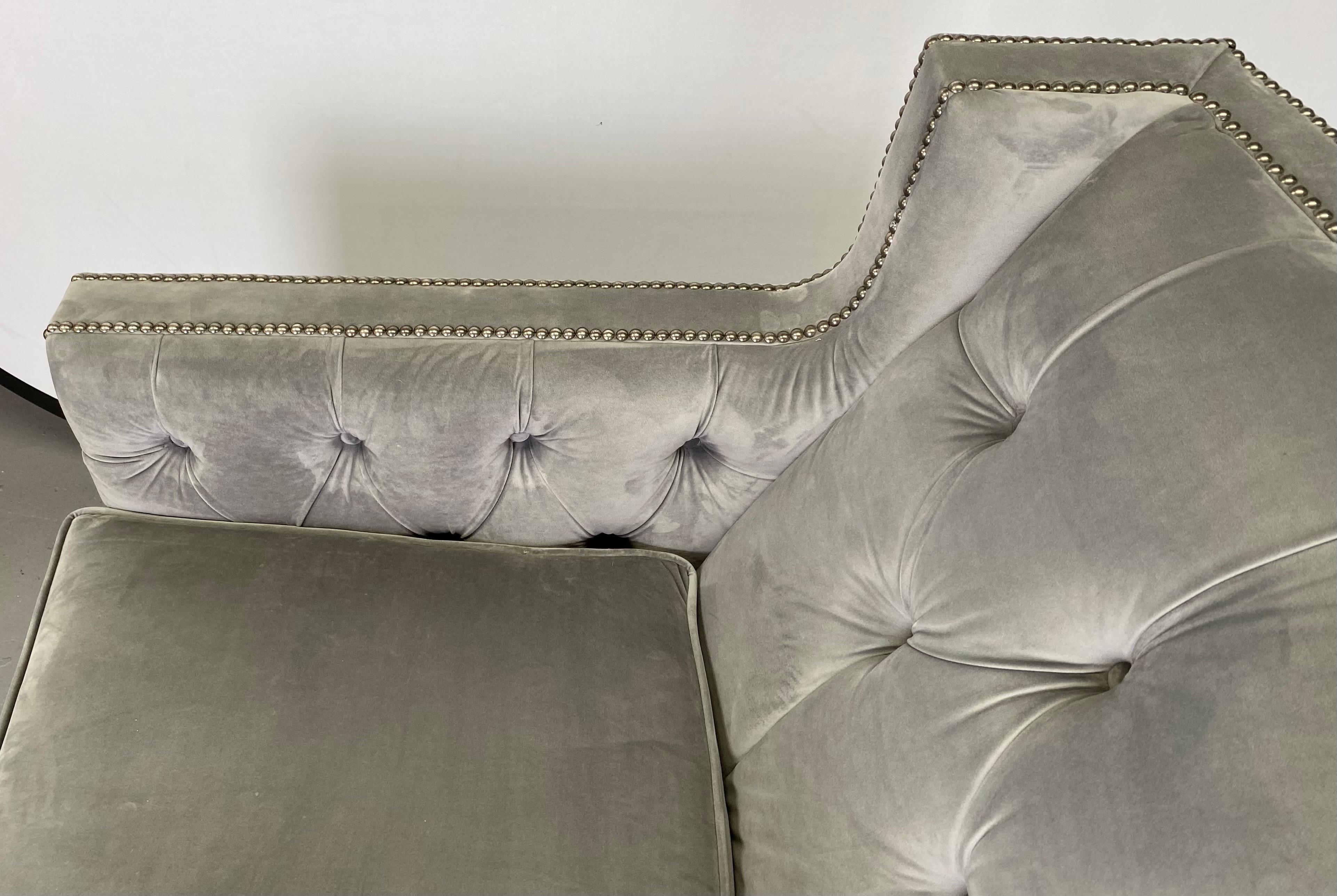 Bernhardt Furniture Mid-Century Modern Style Gray Suede Club or Lounge Chair  4