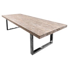 Bernhardt "Henley" Railroad Tie Design Dining Table