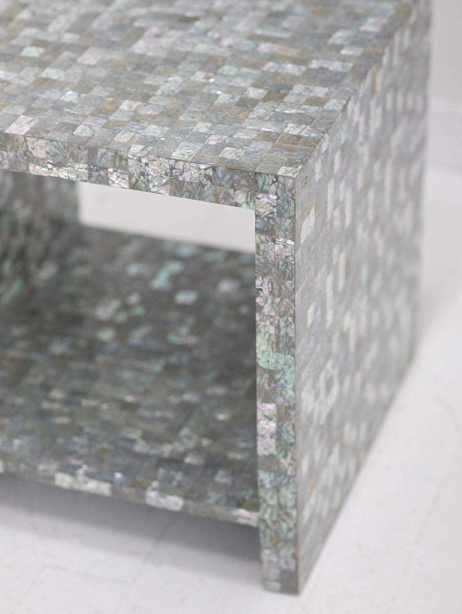 Shell Bernhardt Iridescent Tiled Side Table