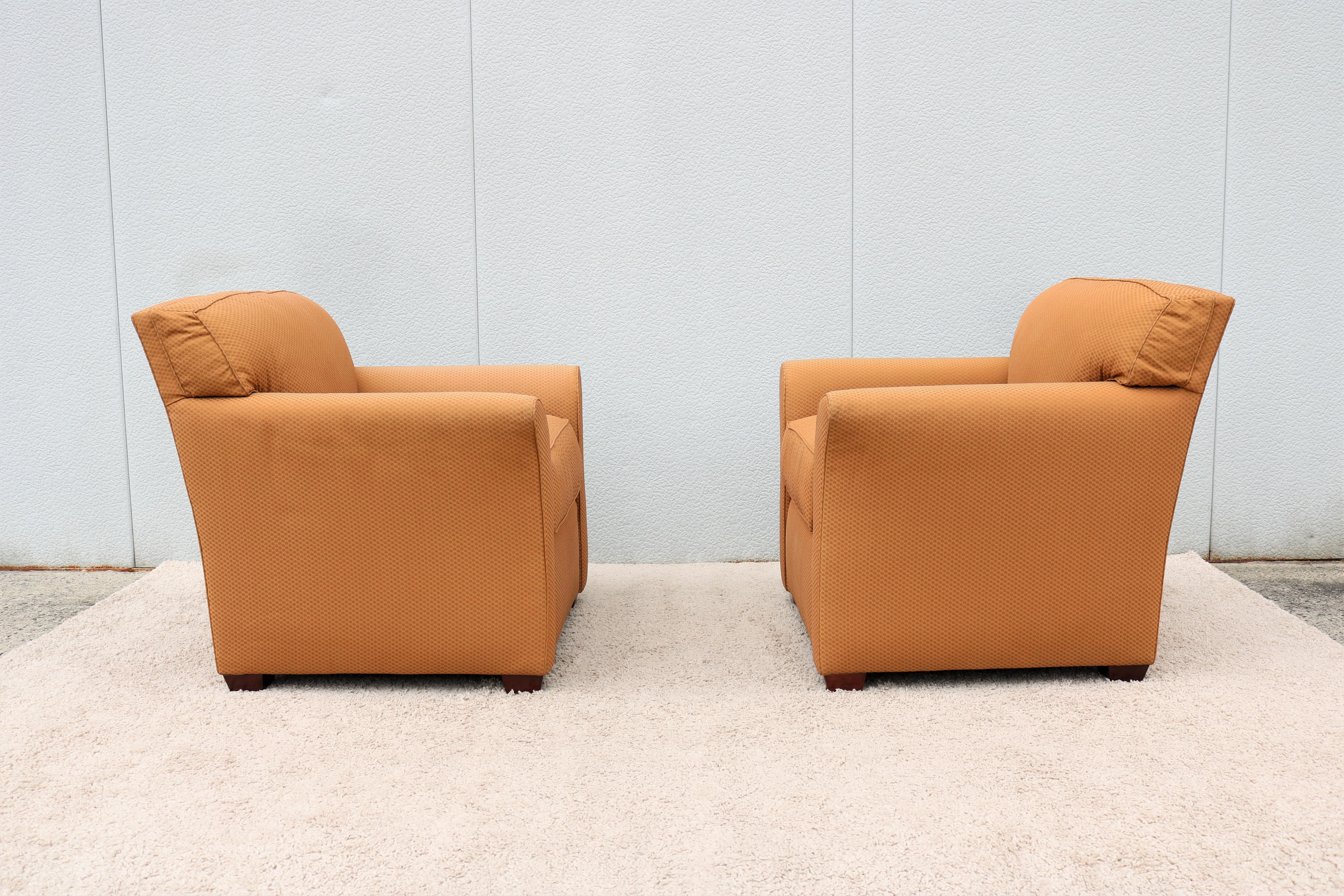 20th Century Bernhardt Lawson American Casual Style Lounge Chairs Very Comfortable, a Pair