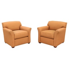 Used Bernhardt Lawson American Casual Style Lounge Chairs Very Comfortable, a Pair