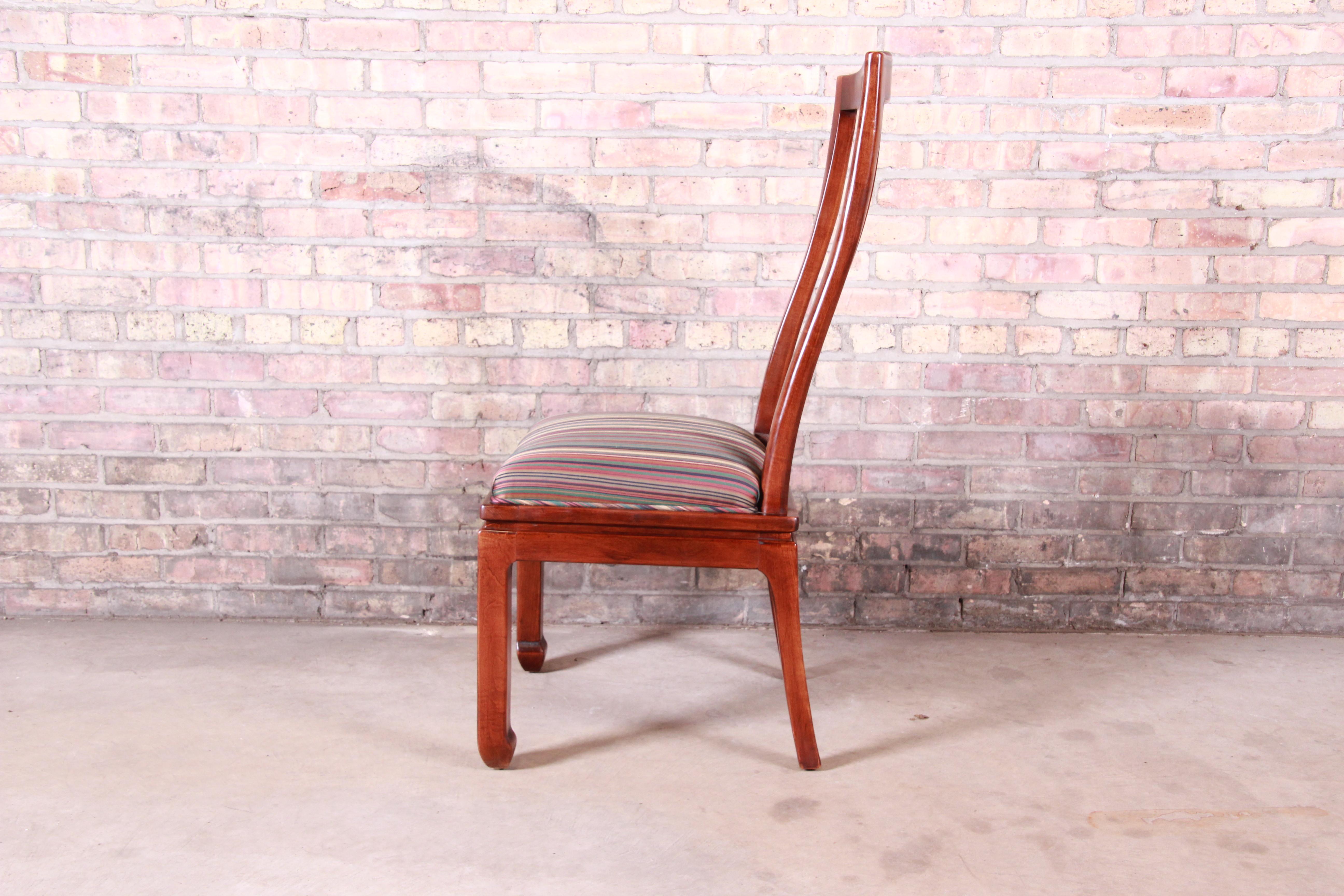 Bernhardt Mahogany and Cane Chinoiserie Dining Chairs, Set of Eight 1