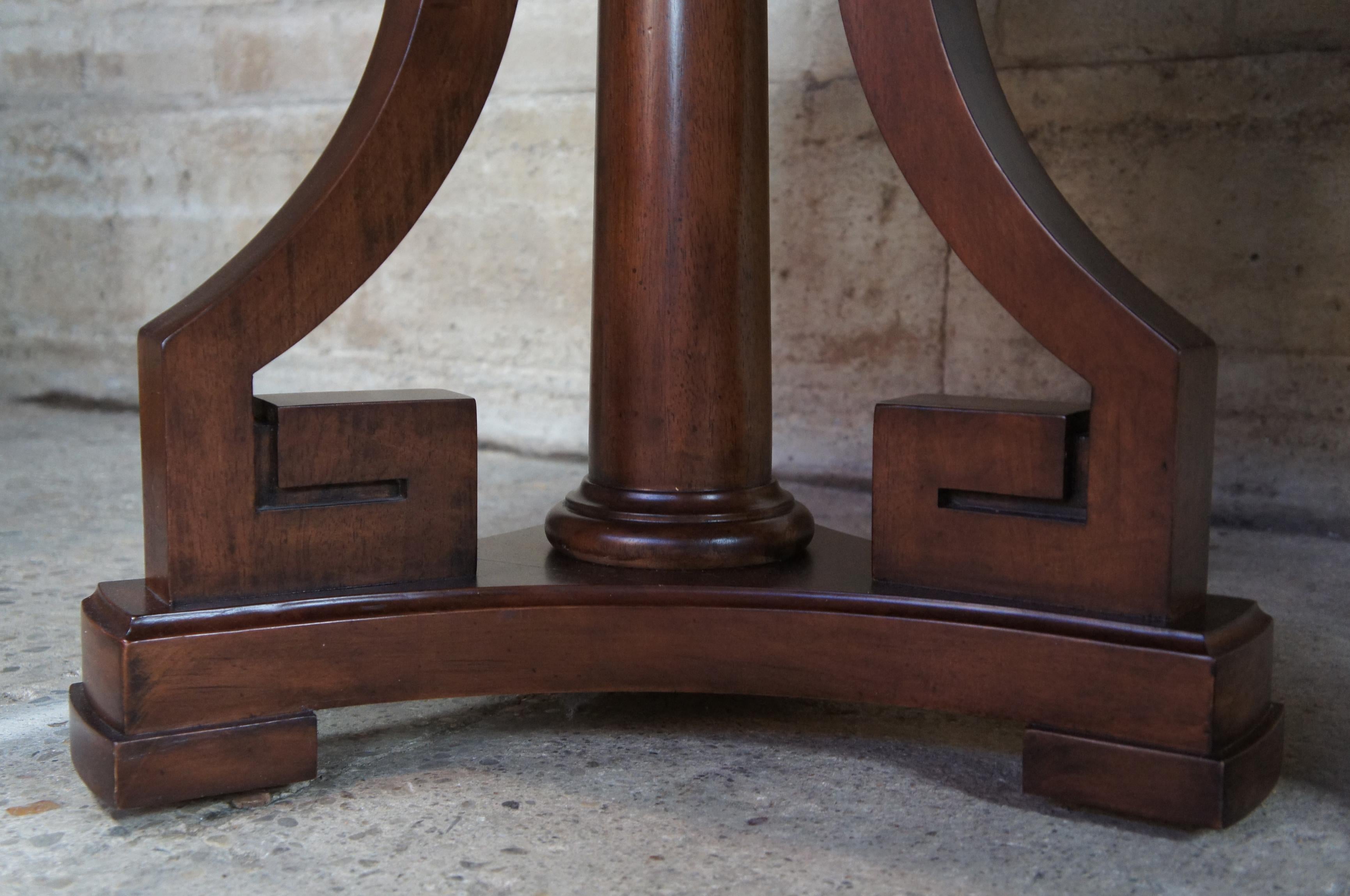 Bernhardt Mahogany Oval Extendable Dining Table Greek Key Art Deco Style 5