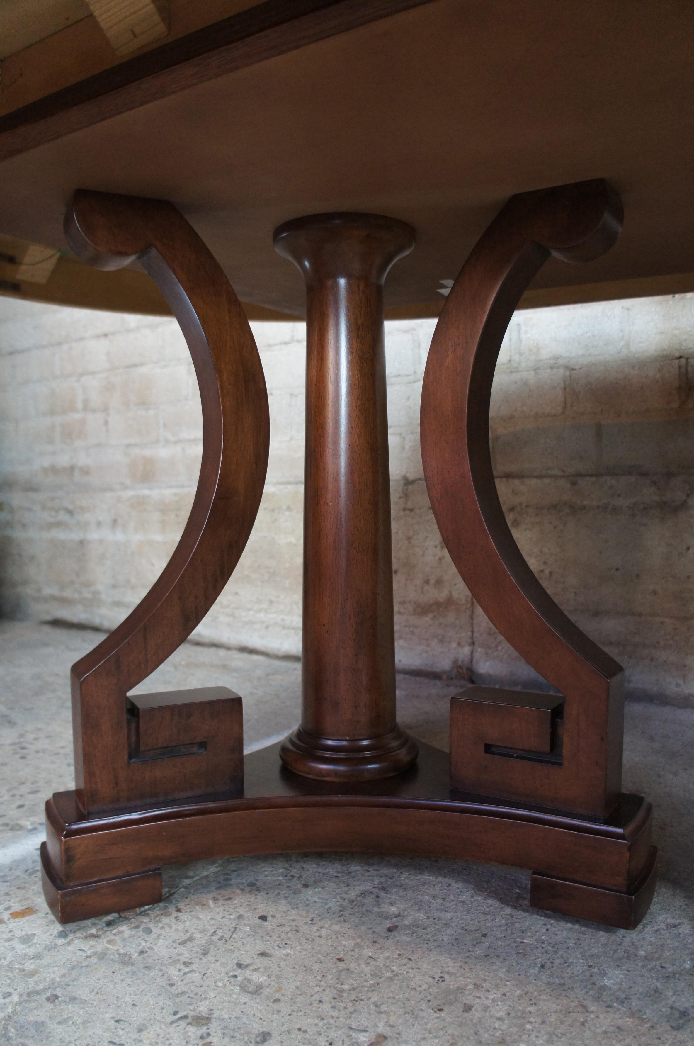 Bernhardt Mahogany Oval Extendable Dining Table Greek Key Art Deco Style 6