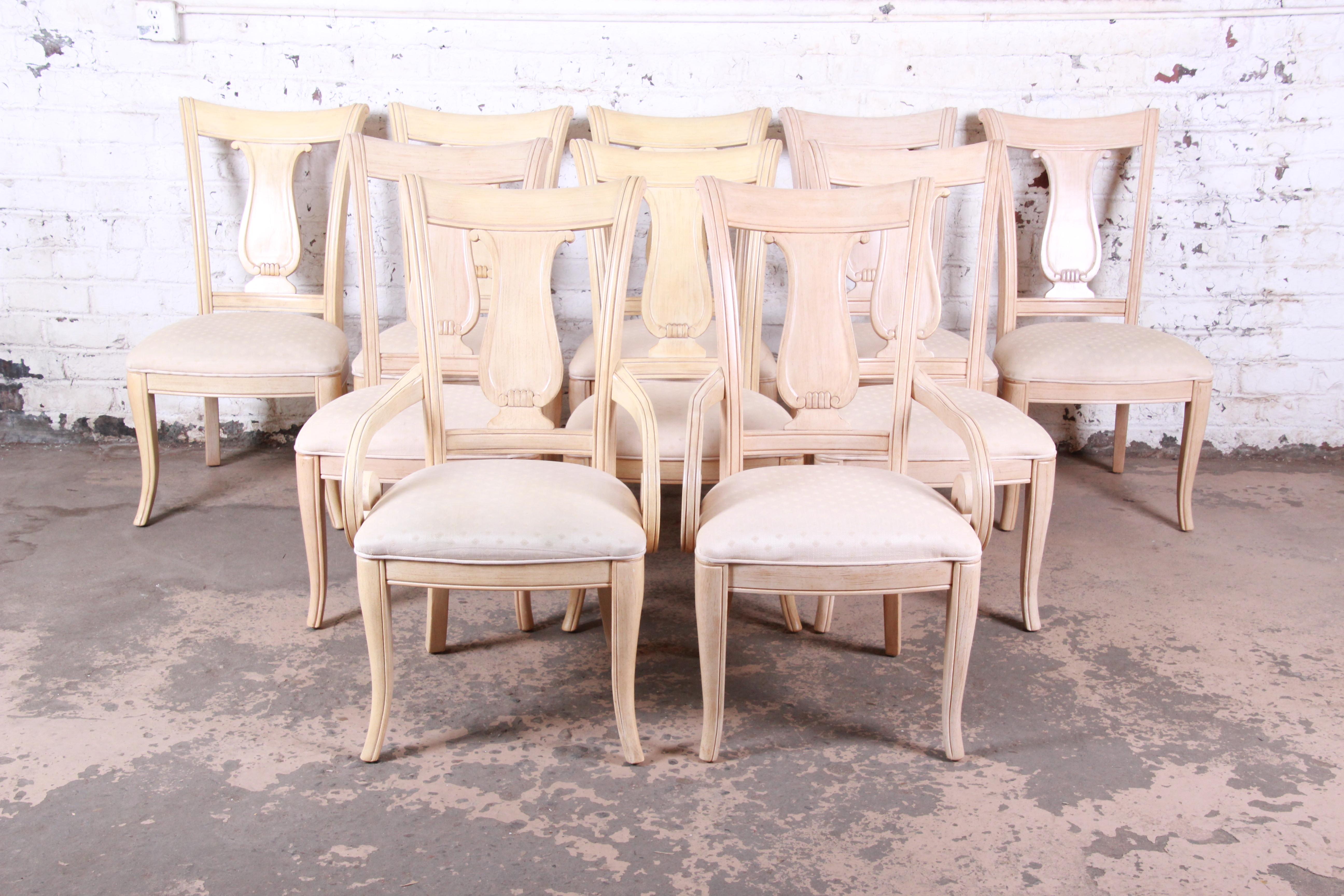 Bernhardt Mediterranean Style Carved Maple Dining Set with Ten Chairs 2