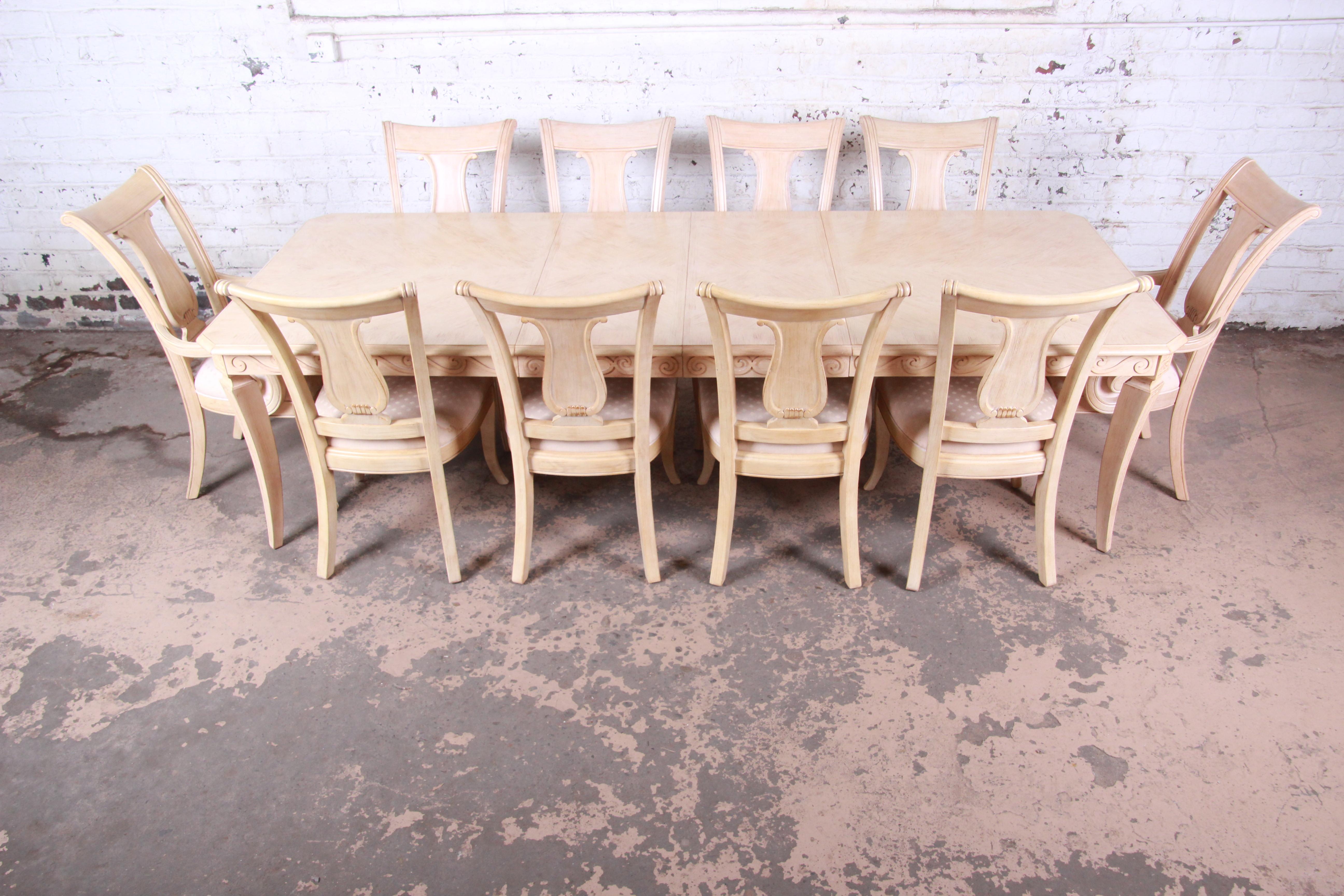 Bernhardt Mediterranean Style Harp Back Dining Chairs, Set of Ten 5
