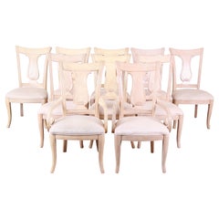 Bernhardt Mediterranean Style Harp Back Dining Chairs, Set of Ten