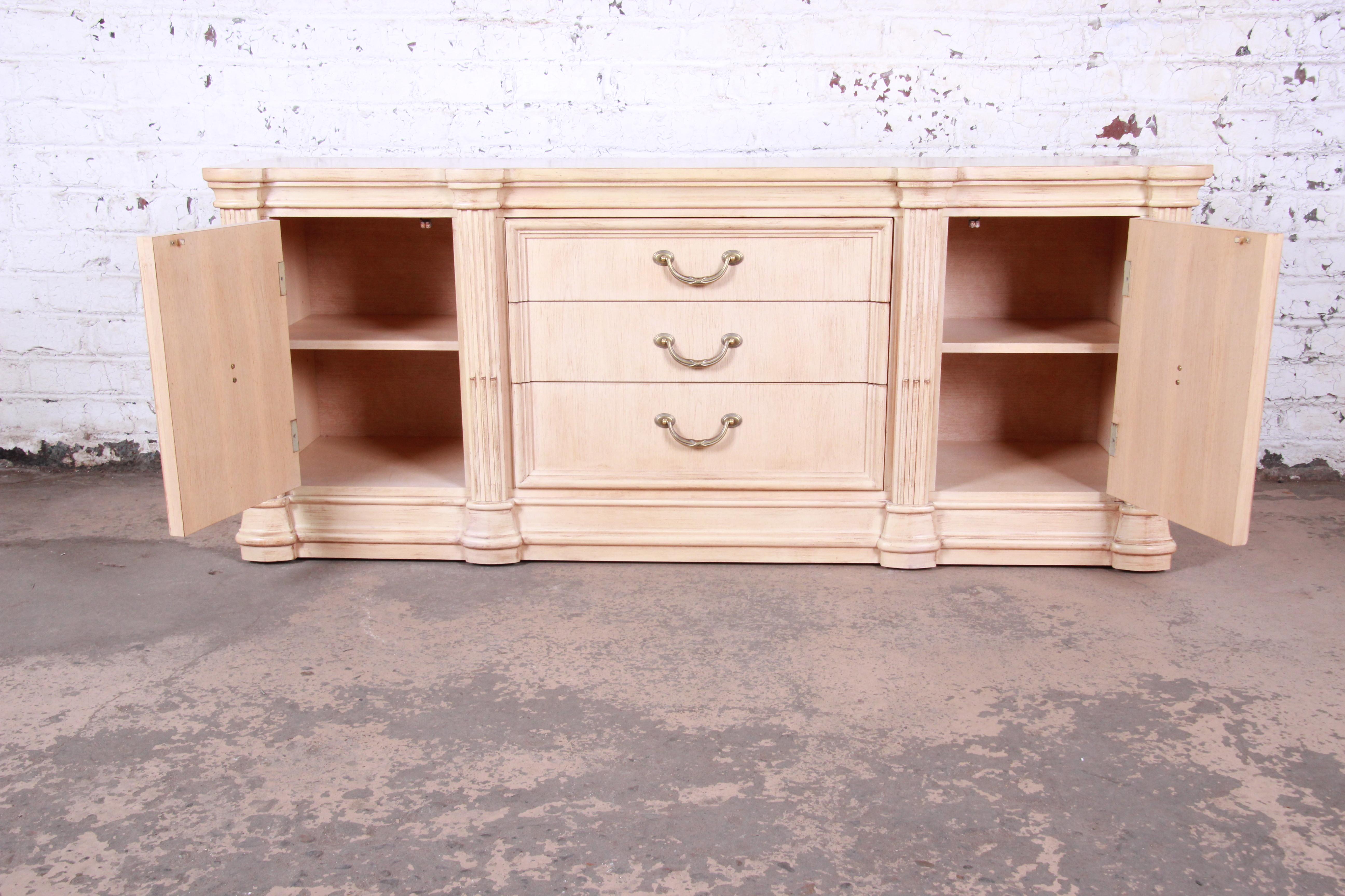 Greco Roman Bernhardt Mediterranean Style Maple Sideboard Credenza