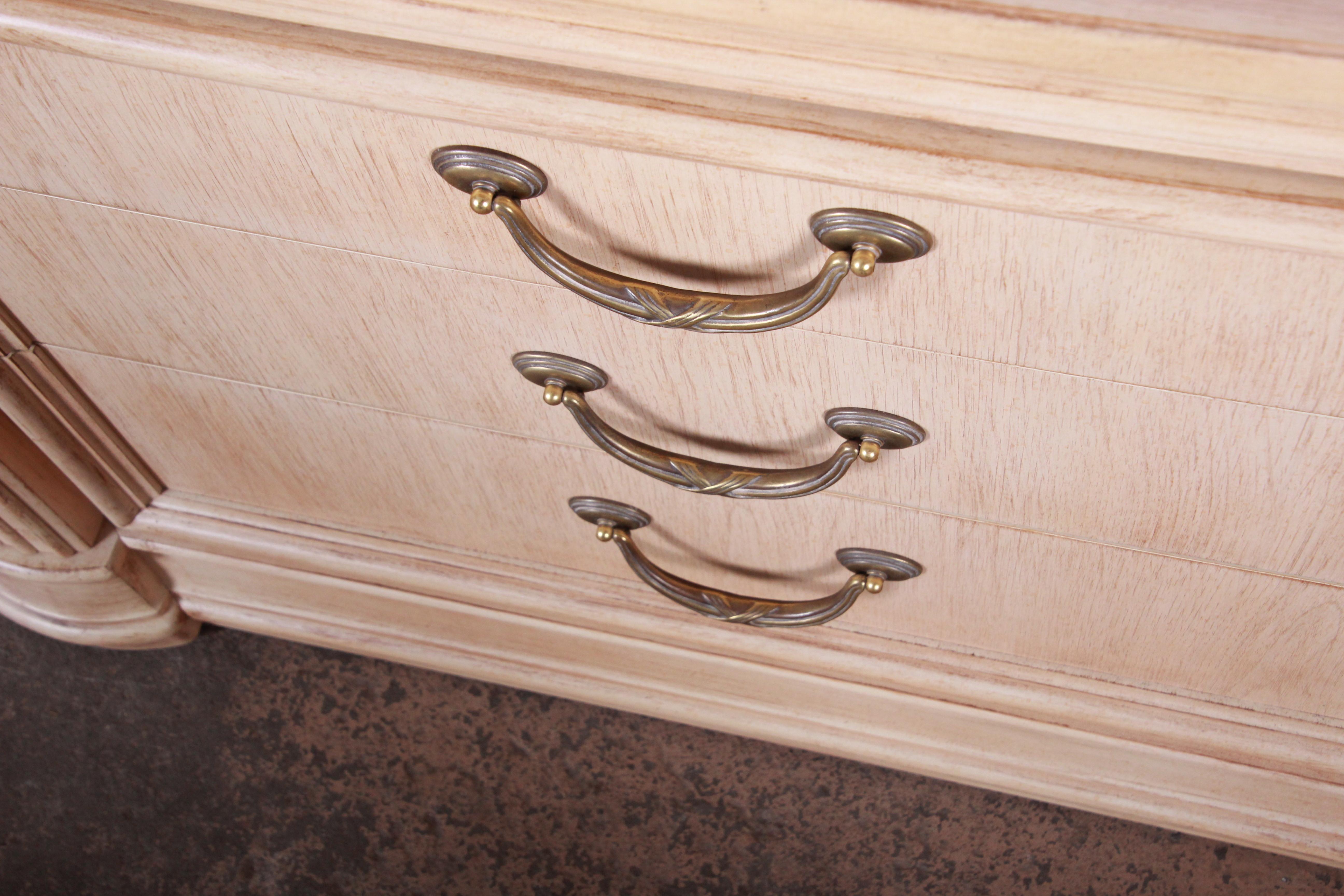 Late 20th Century Bernhardt Mediterranean Style Maple Sideboard Credenza