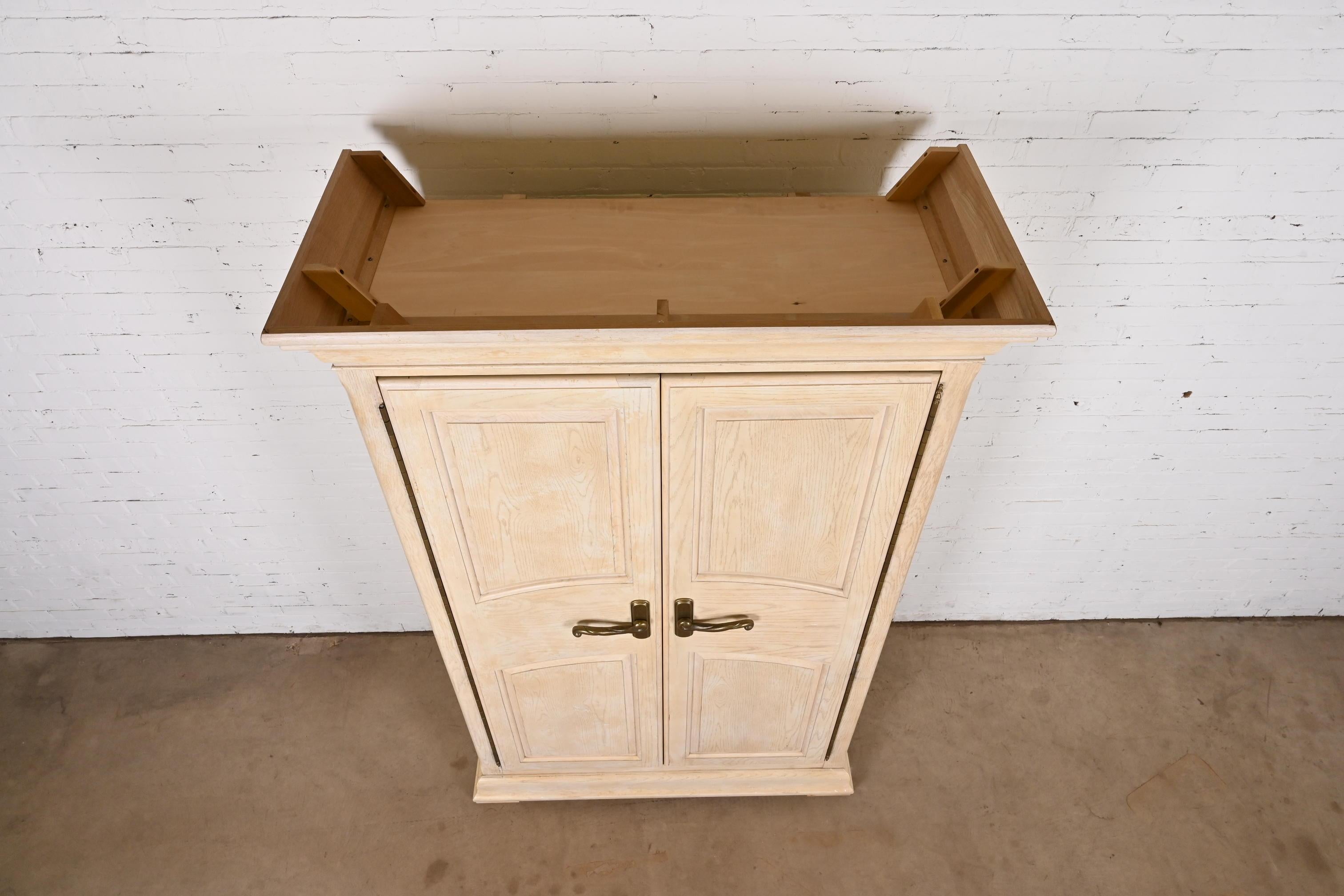 Bernhardt Mediterranean Style Oak Armoire Dresser 2