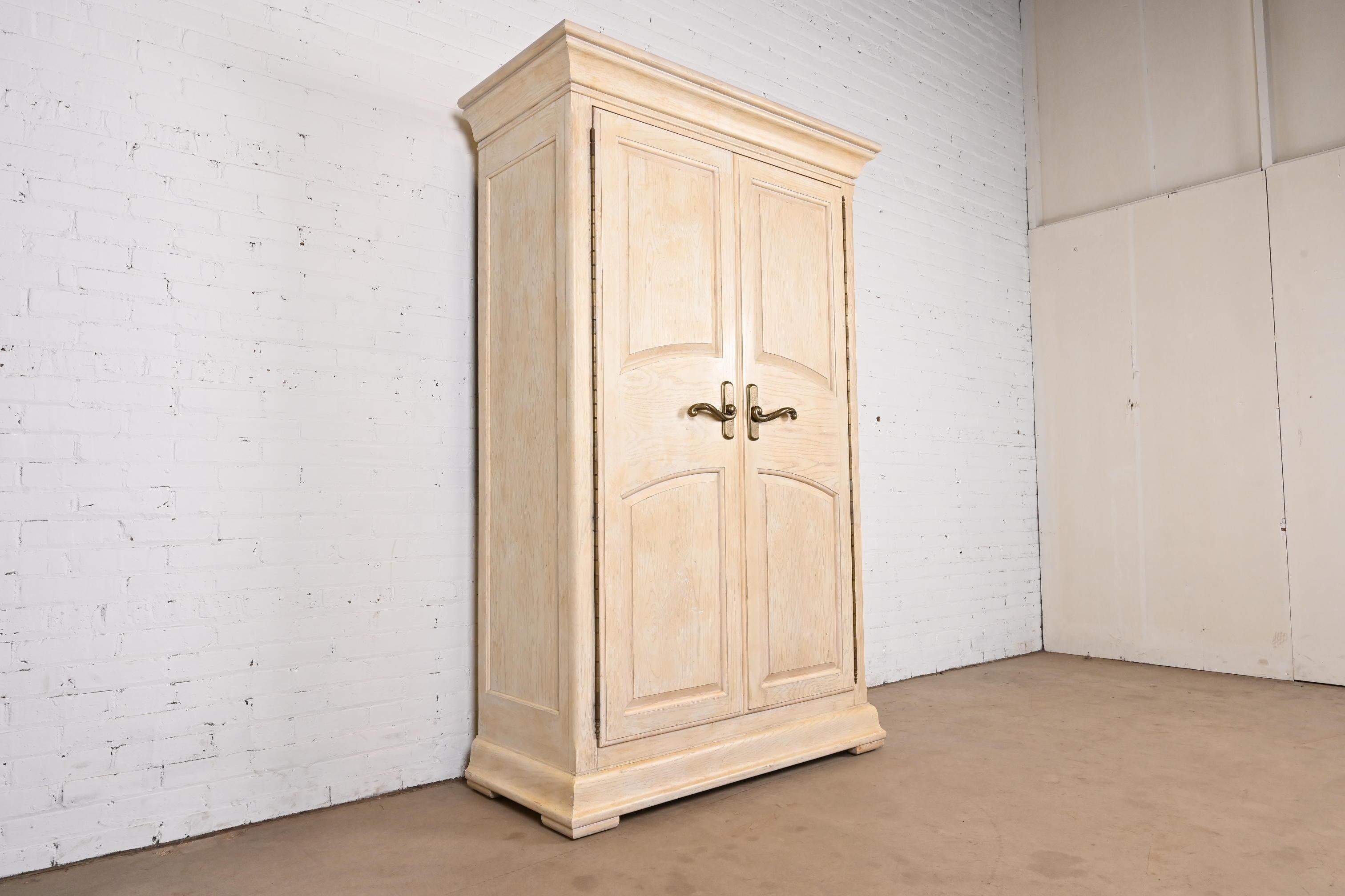 American Bernhardt Mediterranean Style Oak Armoire Dresser
