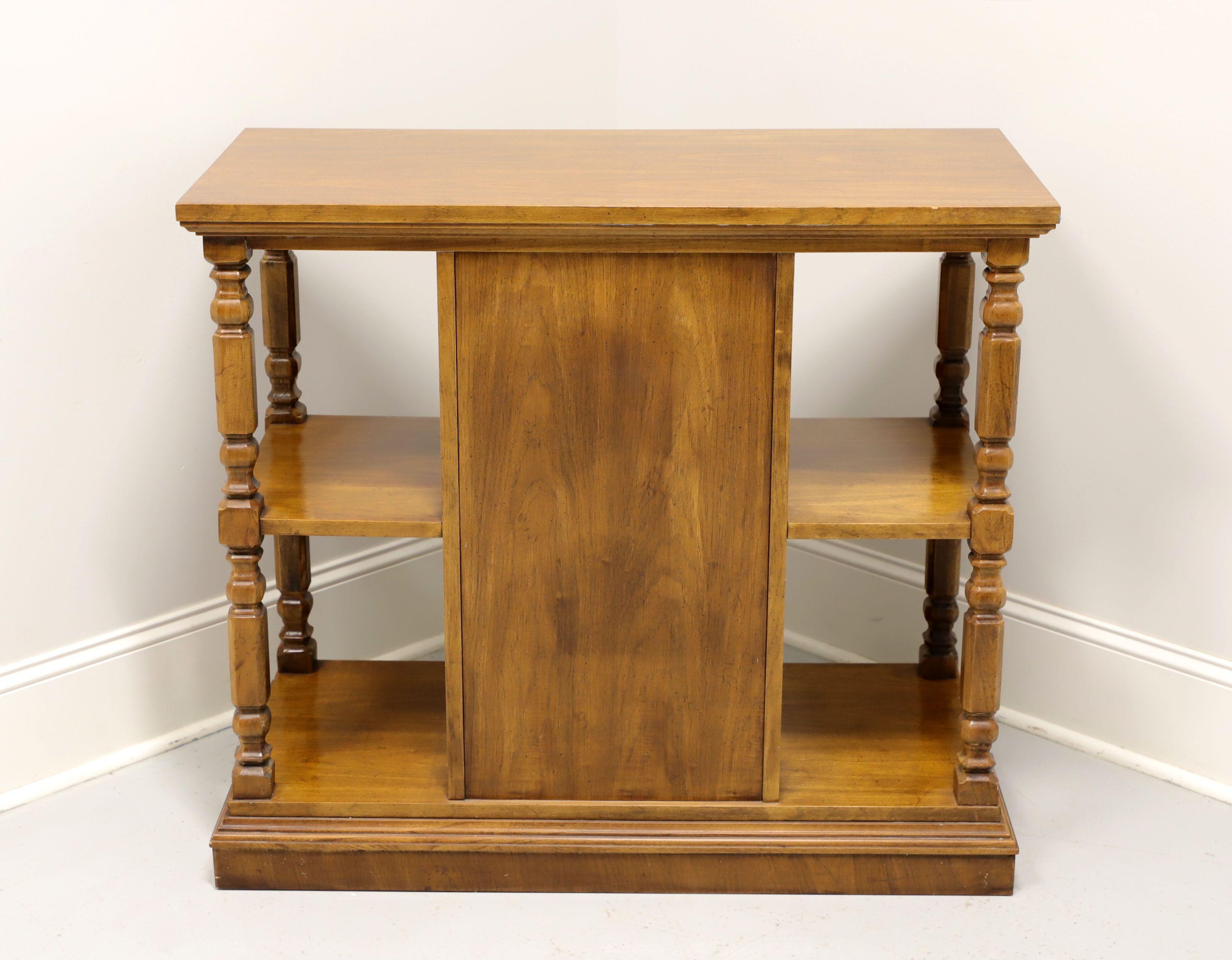 American BERNHARDT Mid 20th Century Console Cabinet with Open Side Shelves For Sale