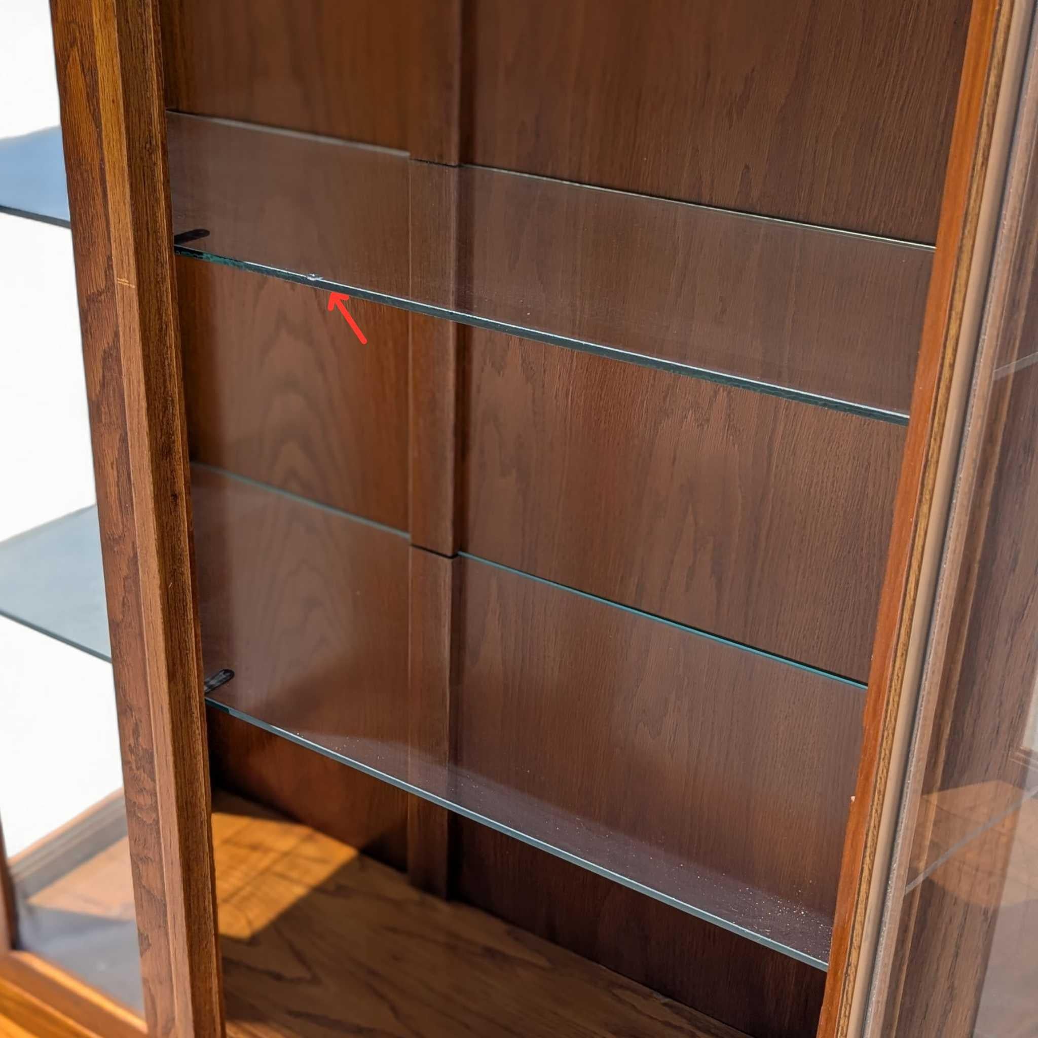 Bernhardt Mid-Century Modern Lighted Oak Display Hutch Cabinet, USA, 75