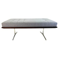Bernhardt NYC Bench with Custom Chrome Legs