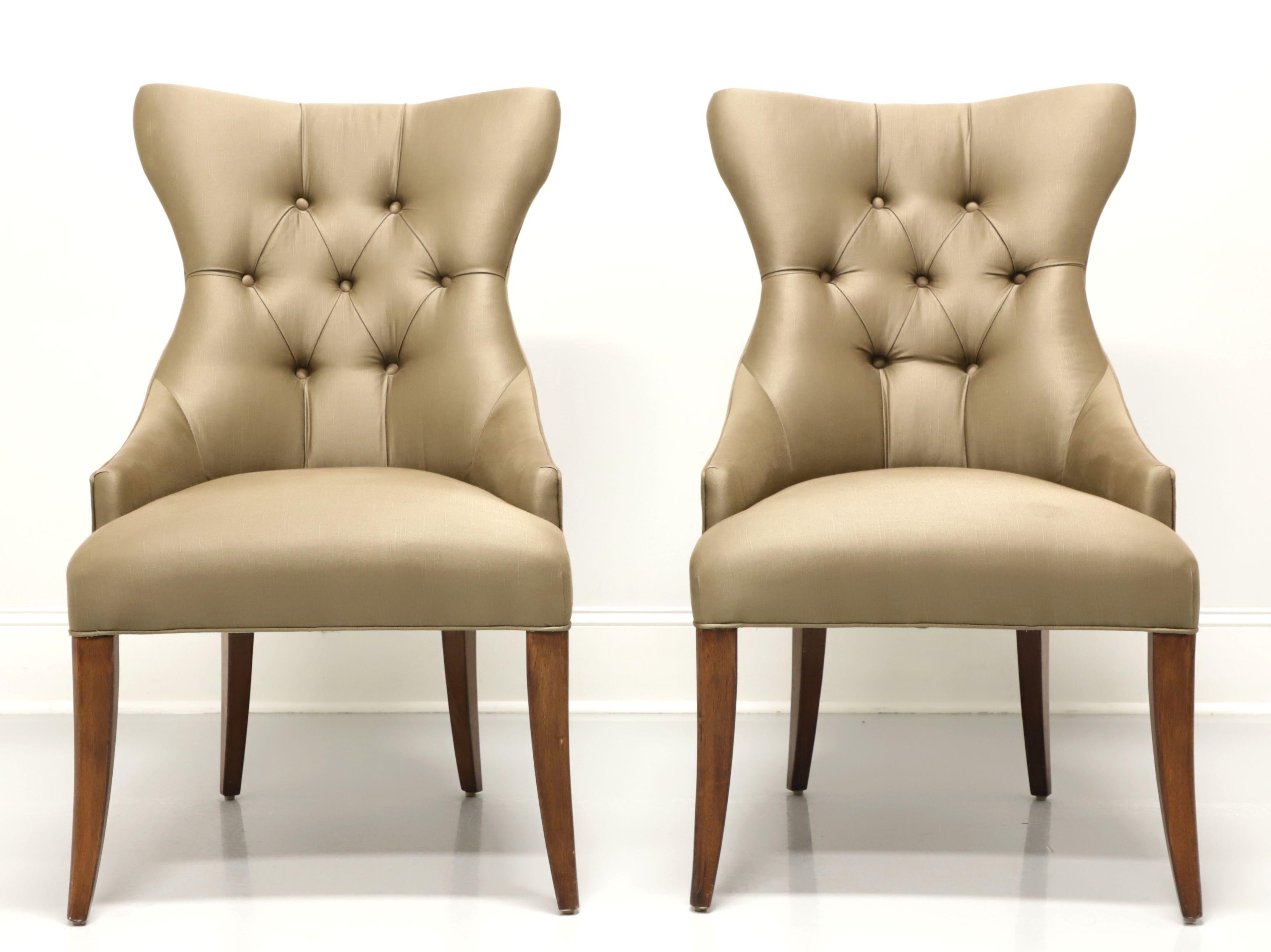 Modern BERNHARDT Opus XIX Tufted Dining Side Chair - Pair B For Sale