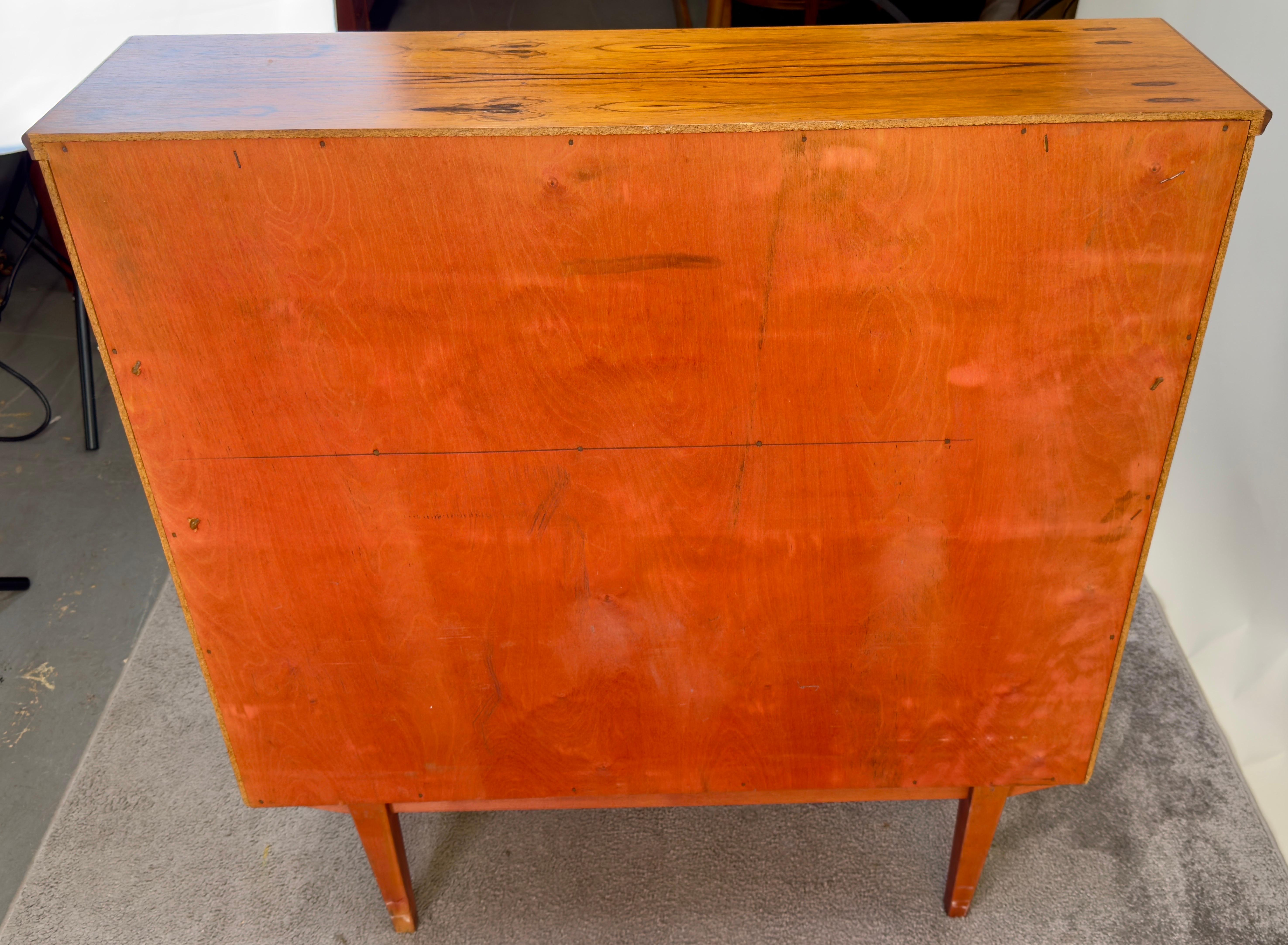 Bernhardt Pedersen Danish Mid Century Modern Rosewood Roll Top Desk For Sale 10