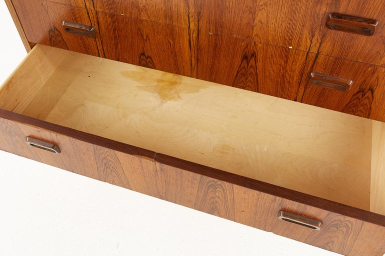 Bernhardt Pedersen Danish Style Mid Century Rosewood Roll Top Desk For Sale 5