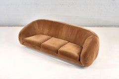 Bernhardt Polar Bear Sofa on Chrome Plinth Base, 1970