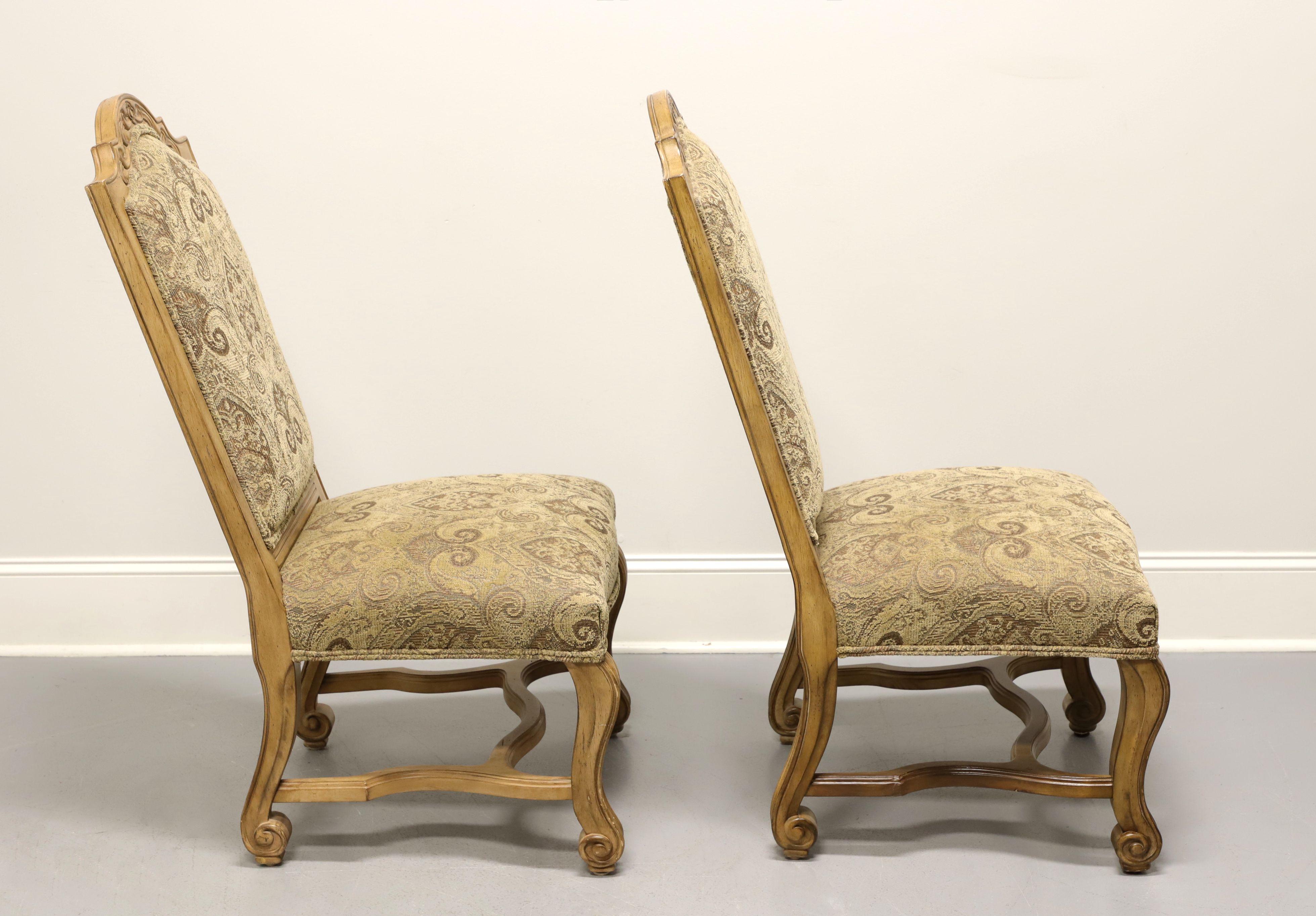 Asian BERNHARDT Rustic Italian Style Dining Side Chairs - Pair C