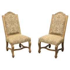 BERNHARDT Rustic Italian Style Dining Side Chairs - Pair C