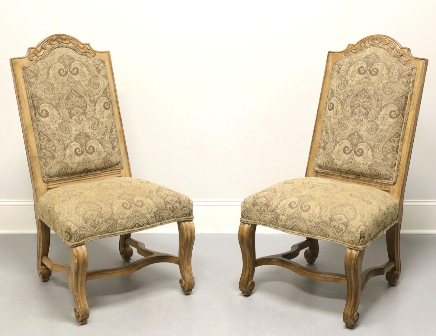 BERNHARDT Rustic Italian Style Dining Side Chairs - Pair A 2