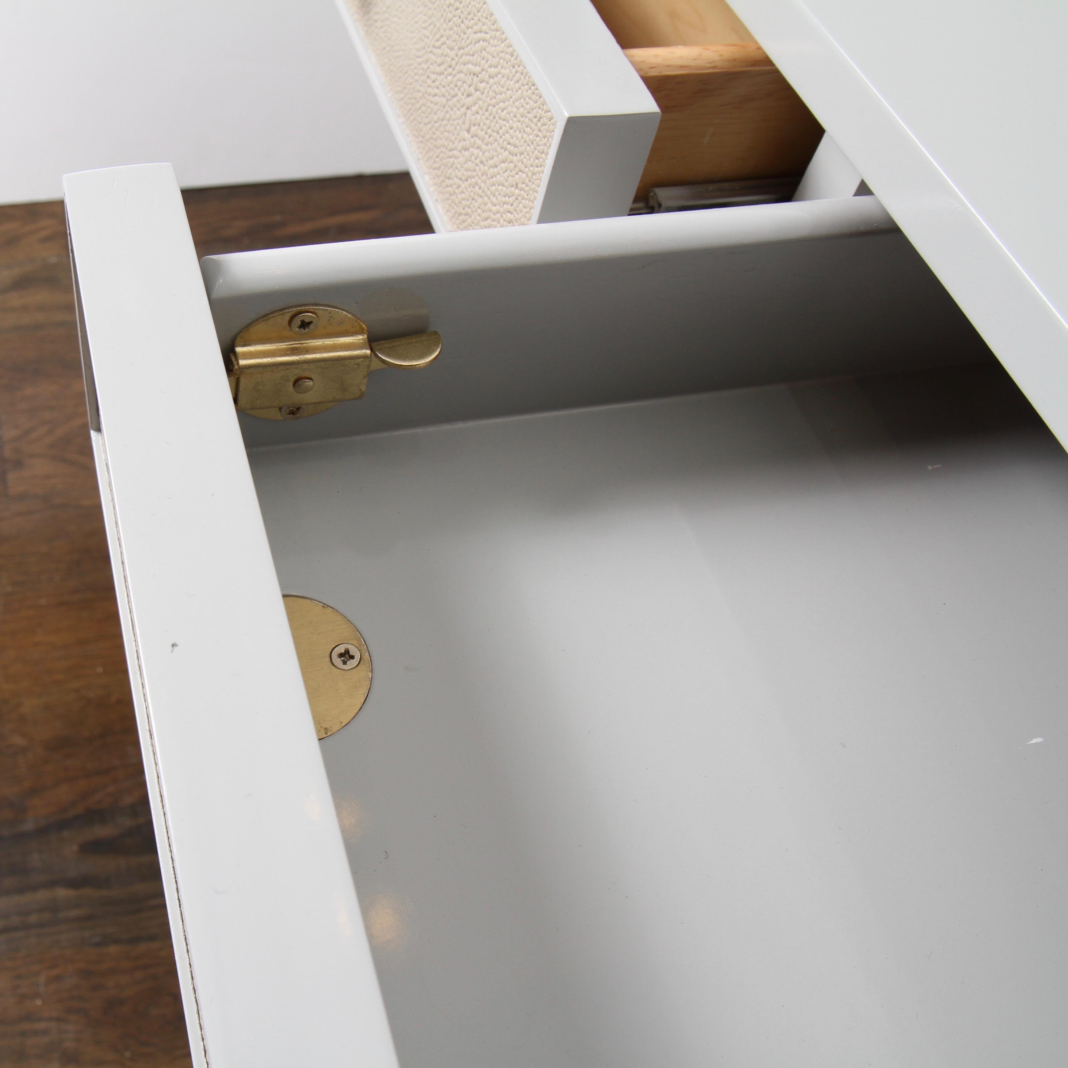 Metal Bernhardt Salon Desk in Grey Lacquer