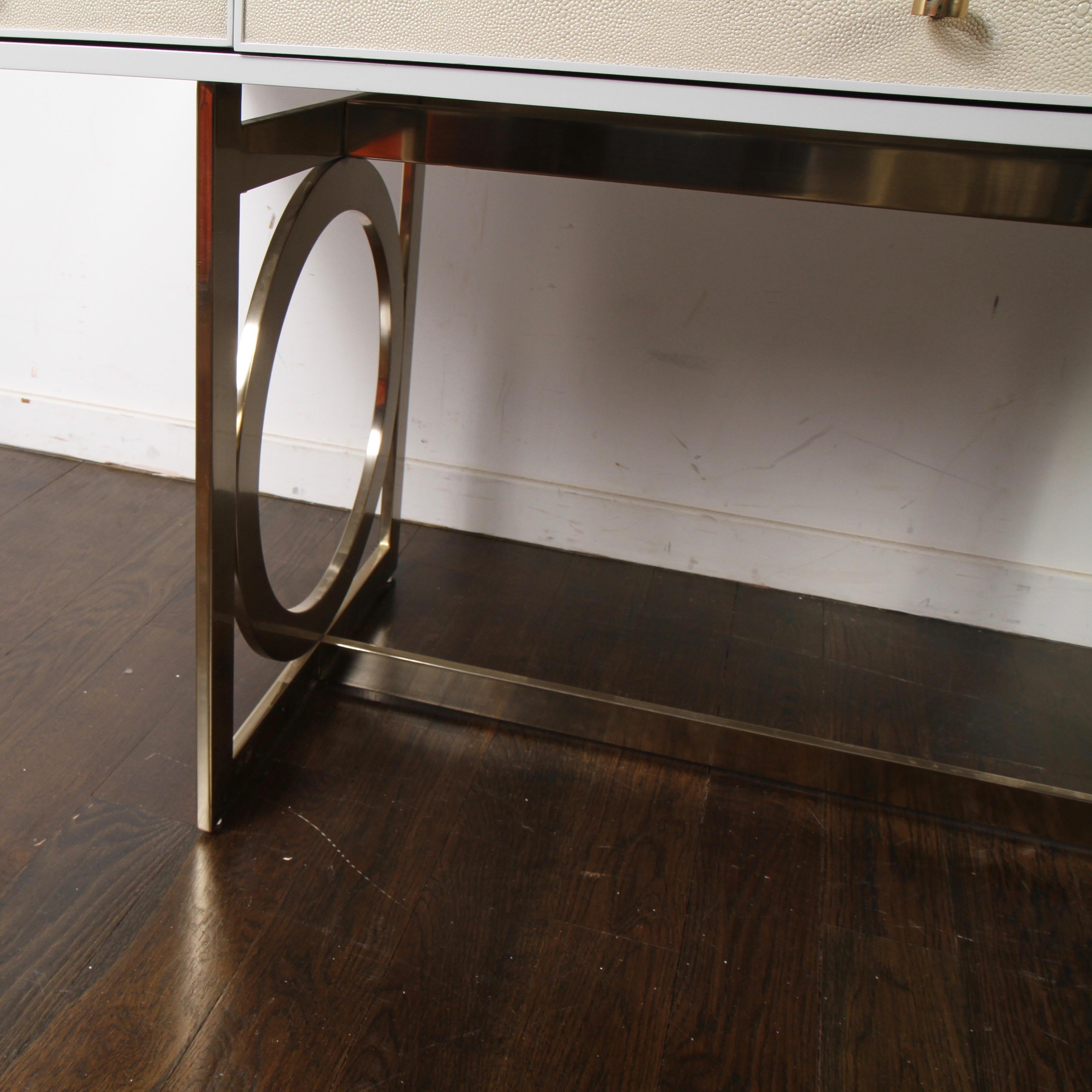Bernhardt Salon Desk in Grey Lacquer 3