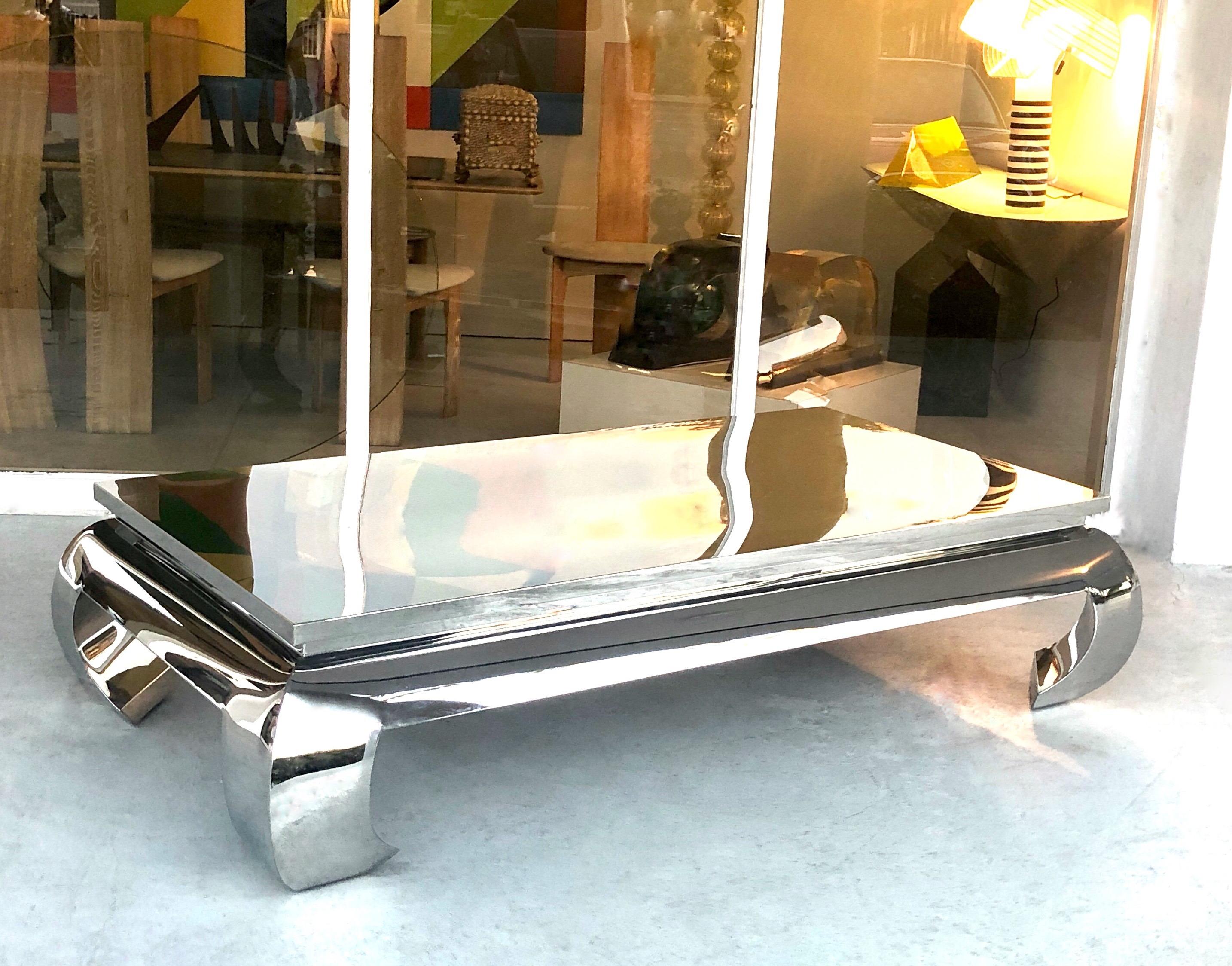 Bernhardt Stainless Steel Coffee Table 4