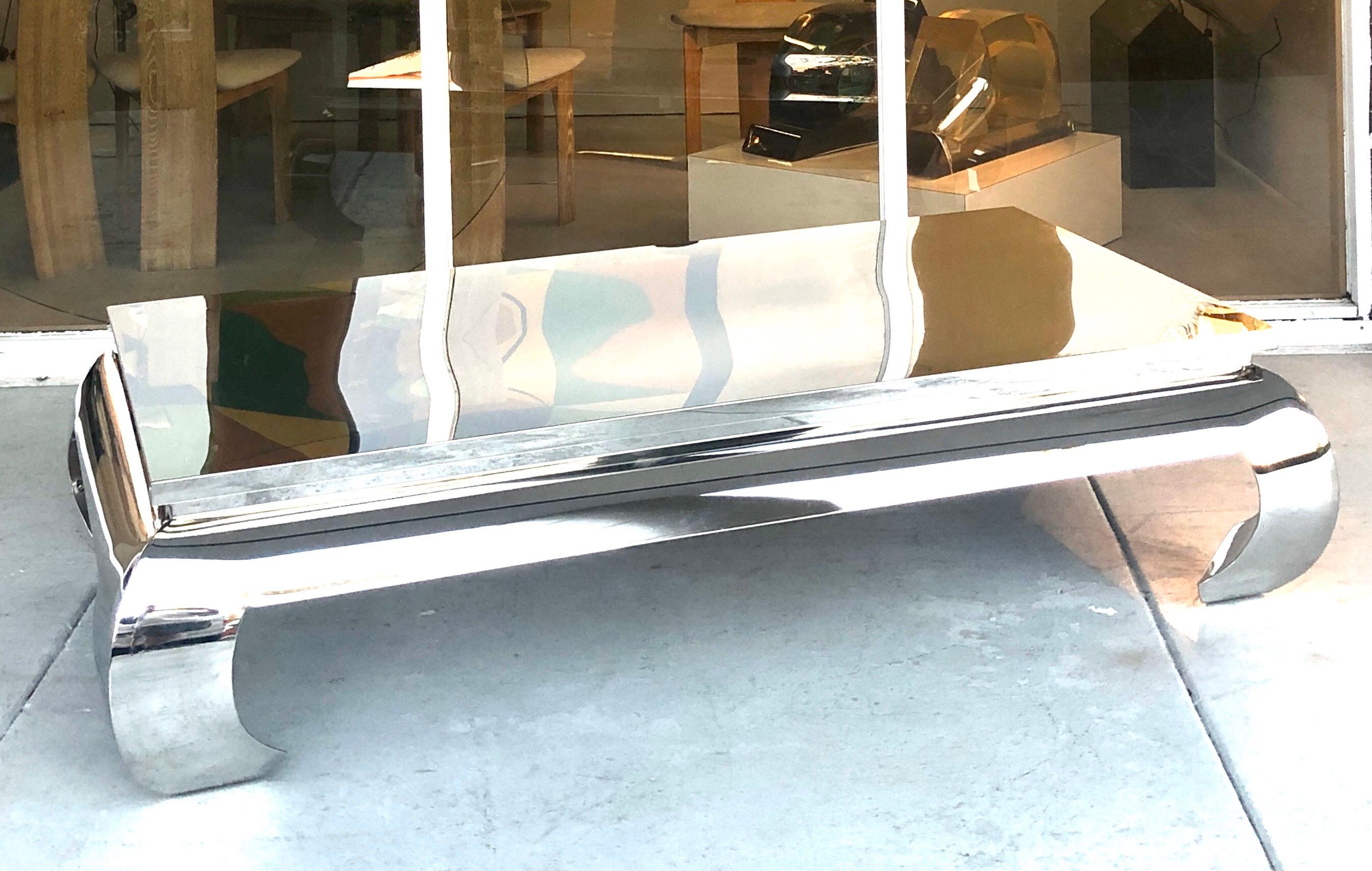 Bernhardt Stainless Steel Coffee Table 5