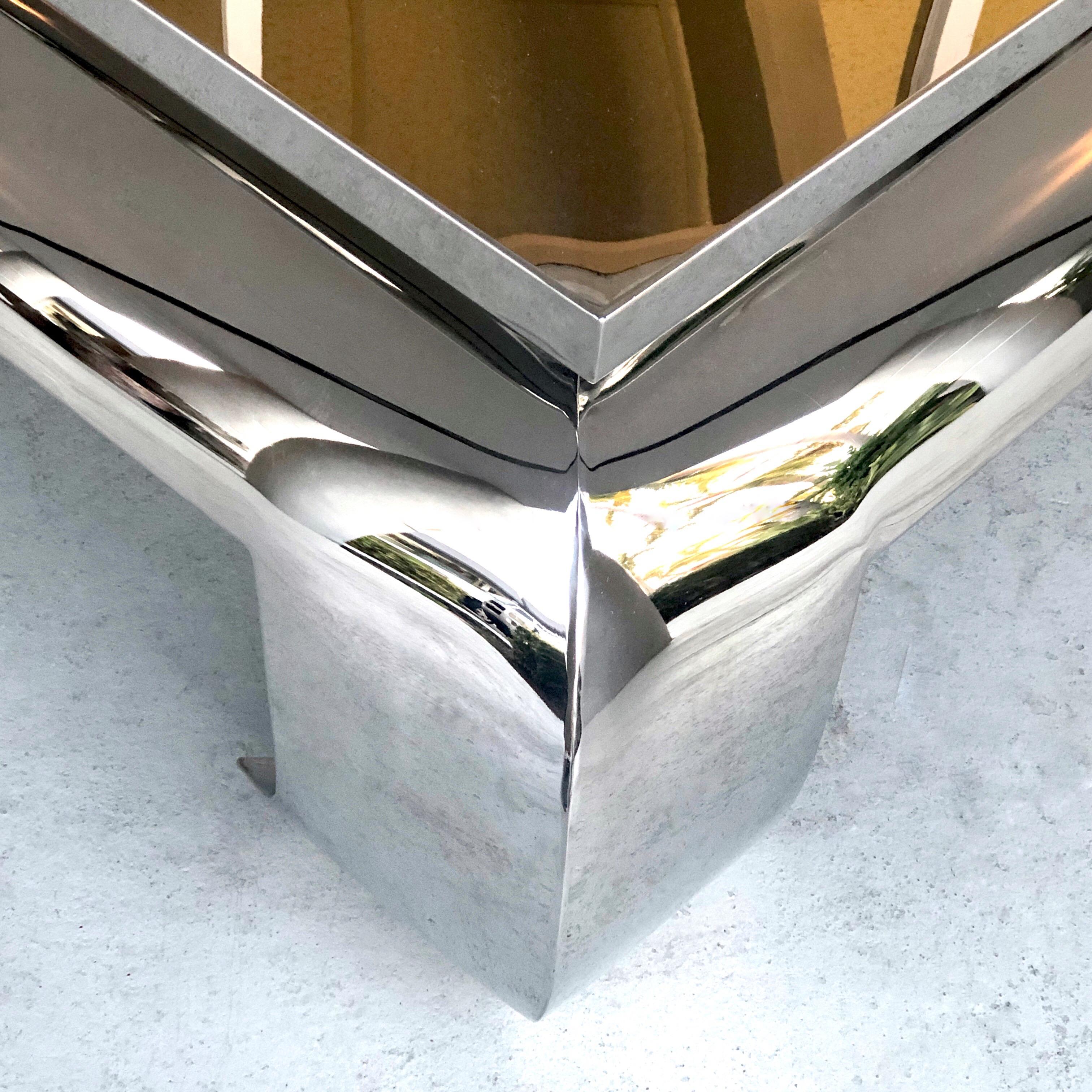 Bernhardt Stainless Steel Coffee Table 1