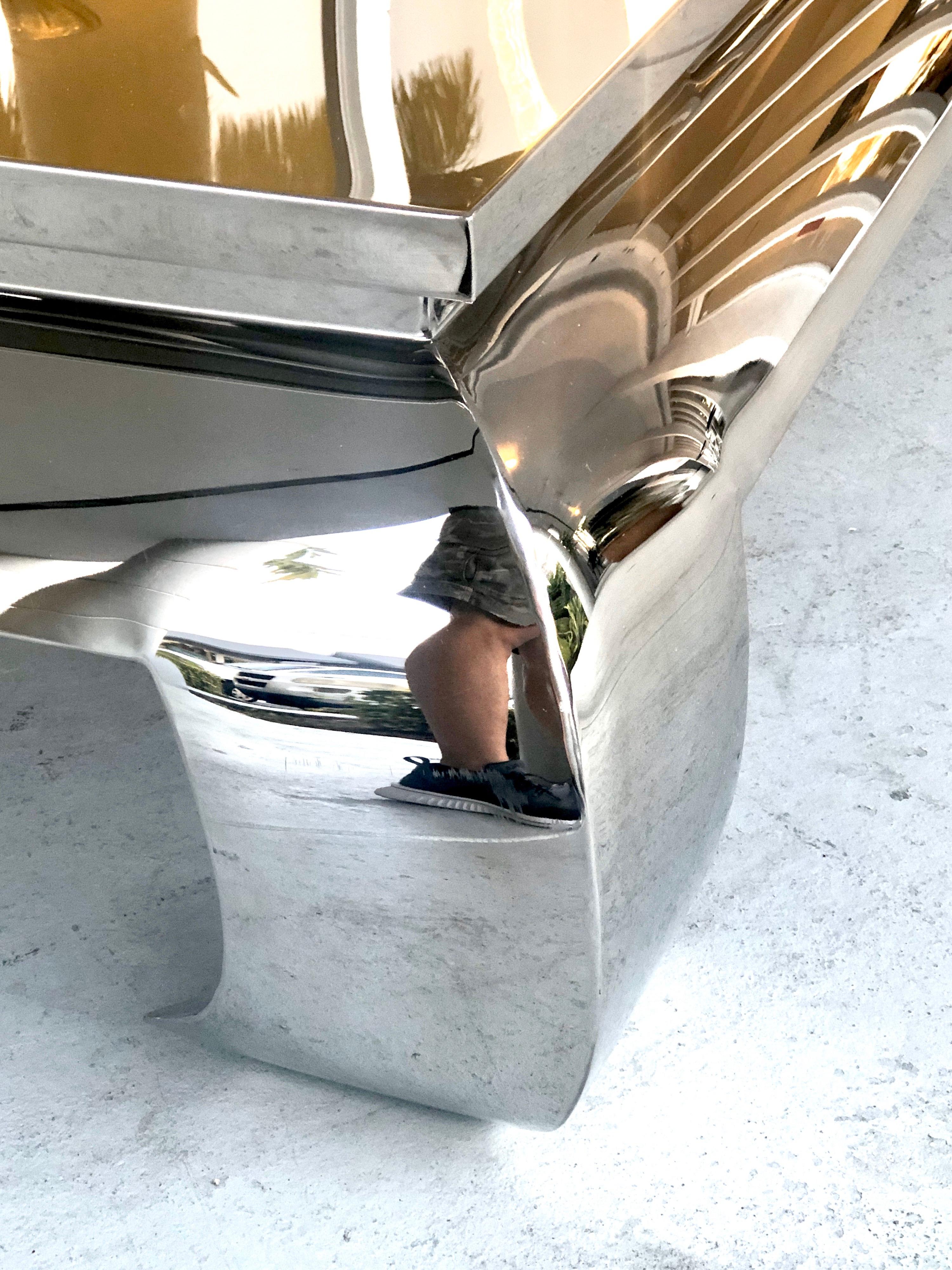 Bernhardt Stainless Steel Coffee Table 2