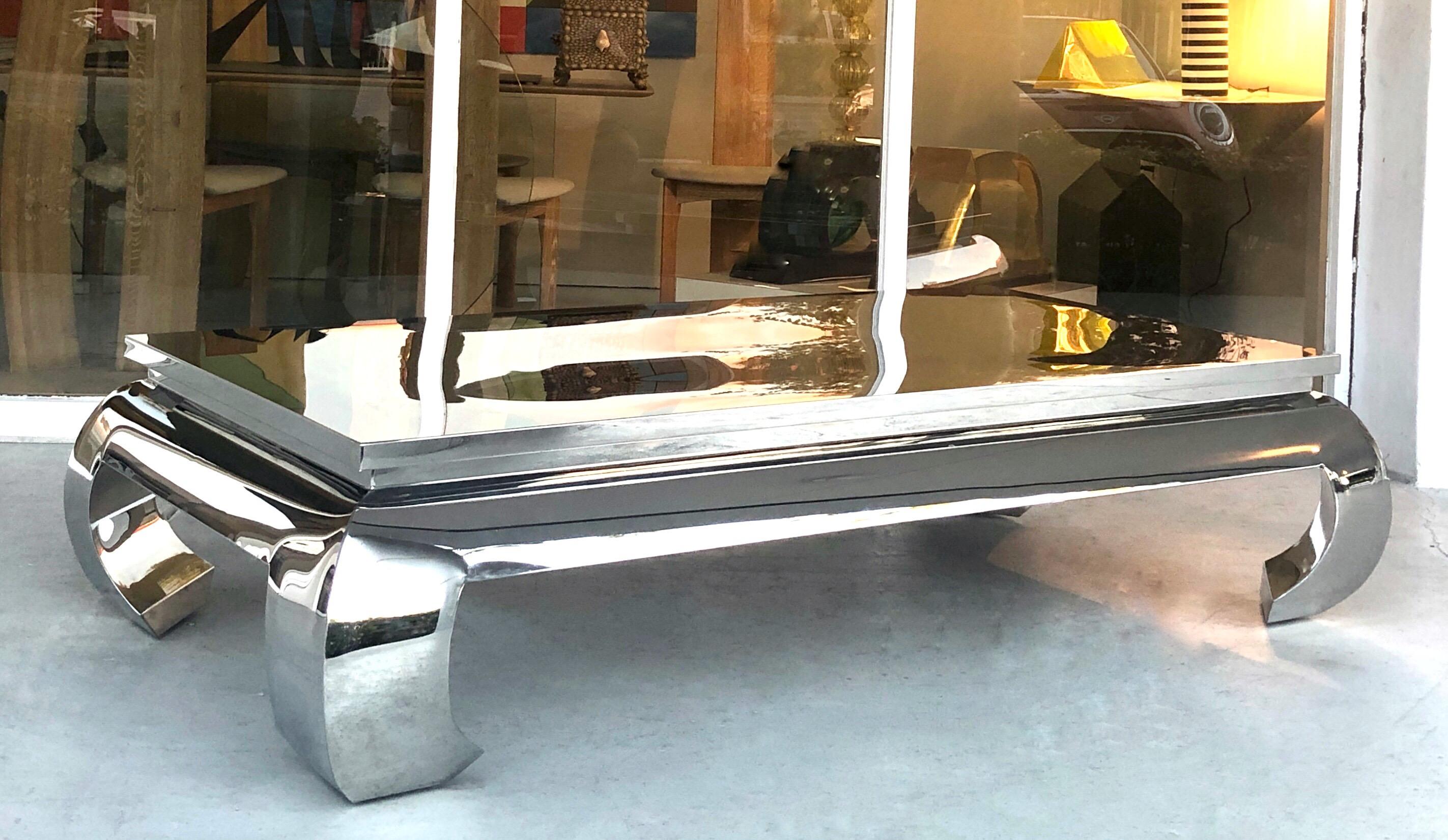 Bernhardt Stainless Steel Coffee Table 3