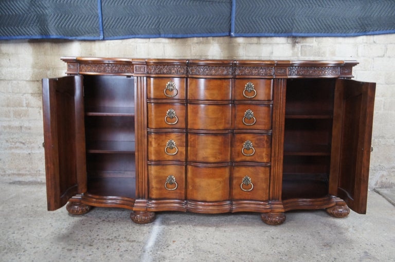 Bernhardt Traditional French Serpentine Mahogany Sideboard Buffet Server