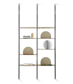 Bernhardt & Vella 'Alba' Freestanding Ceiling Fixed Bookcase 2 Sections Arflex