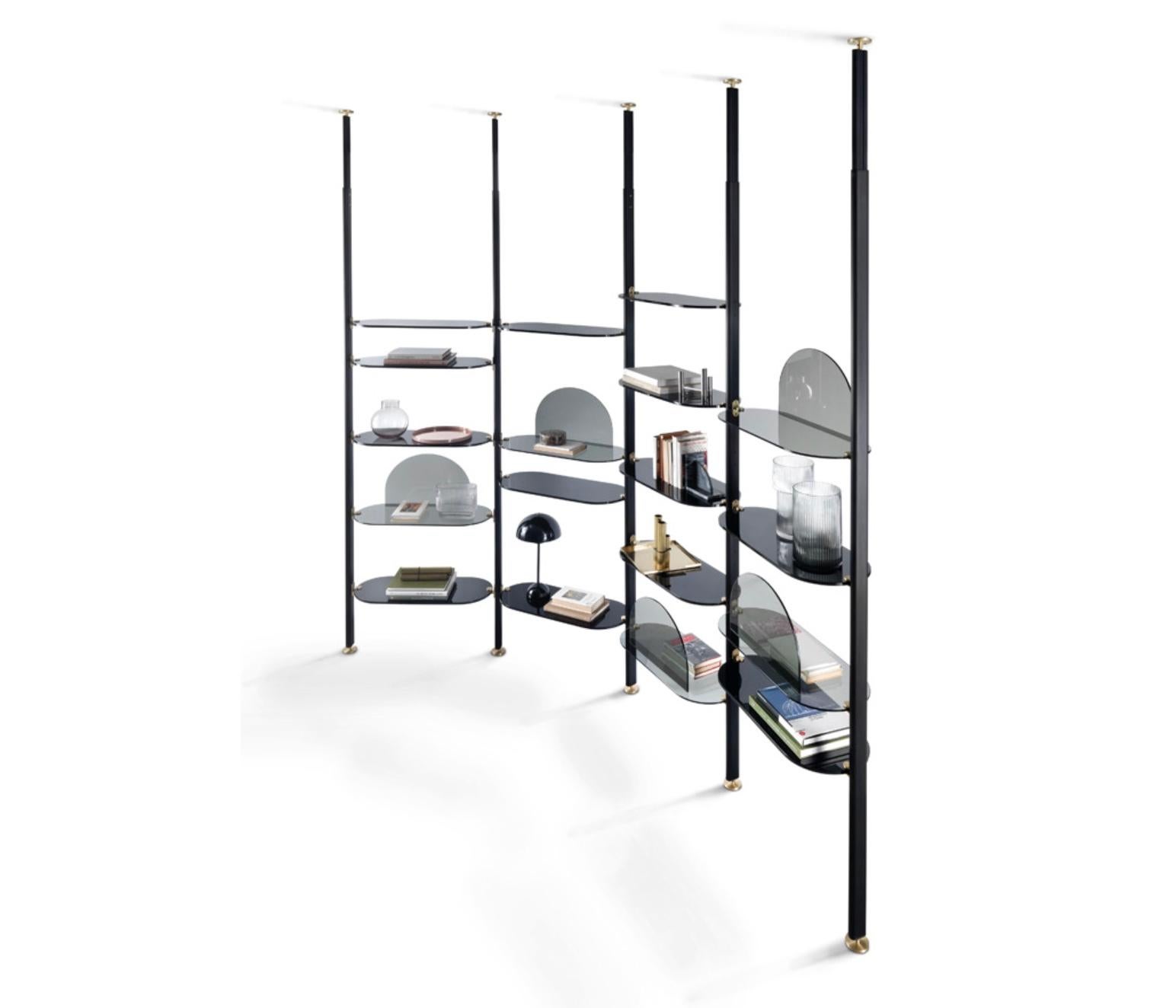Bernhardt & Vella, Paar freistehende Decken-Bücherregale „Alba“ für Arflex, Paar (Italienisch) im Angebot