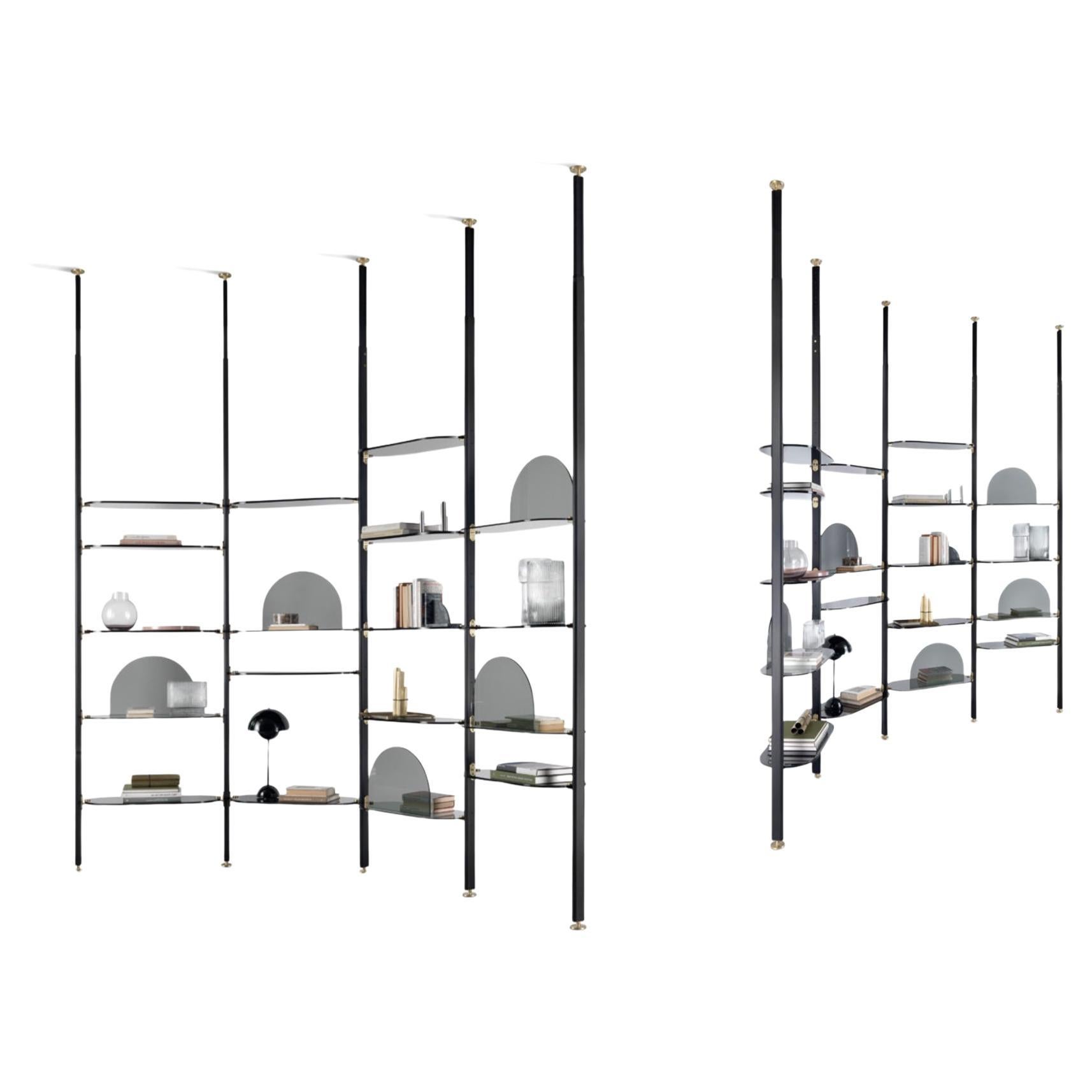 Bernhardt & Vella Pareja de librerías fijas de techo "Alba" para Arflex