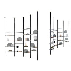 Bernhardt & Vella Pareja de librerías fijas de techo "Alba" para Arflex