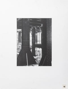 Berenice Abbott "Rockefeller Center" Estampa en plata