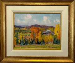 'Autumn Glory, Farm near Bancroft' Midcentury Oil Landscape