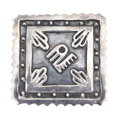 Vintage Bernice Goodspeed Rare Sterling Silver Abstract Brooch and Pendant