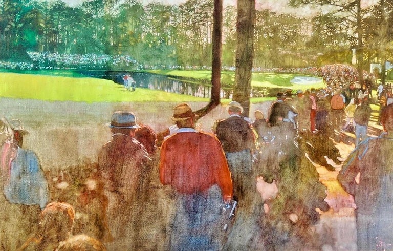 Bernie Fuchs Figurative Painting - At the Masters